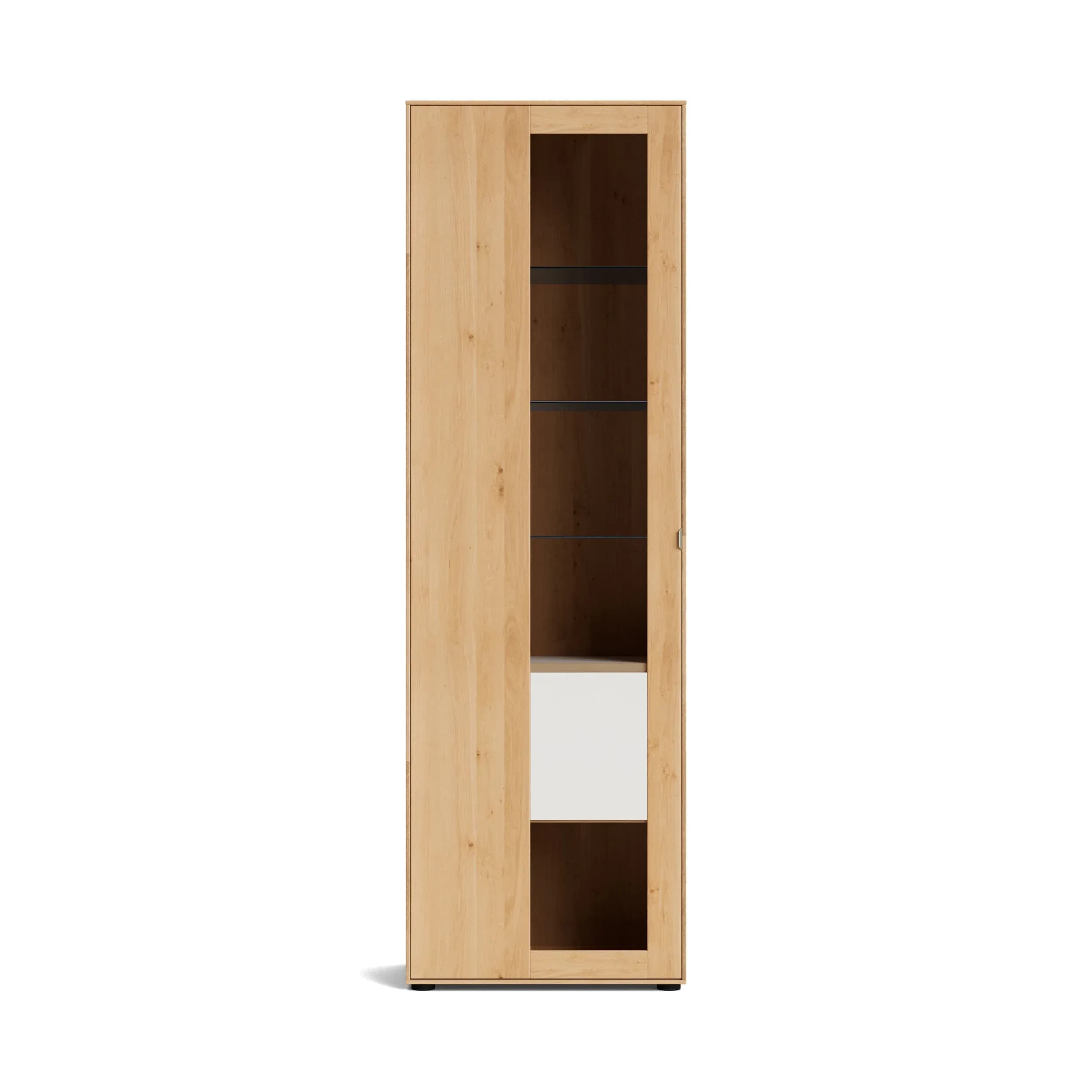 Vitrine Koruna - mit Beleuchtung, Eiche massiv legno geölt