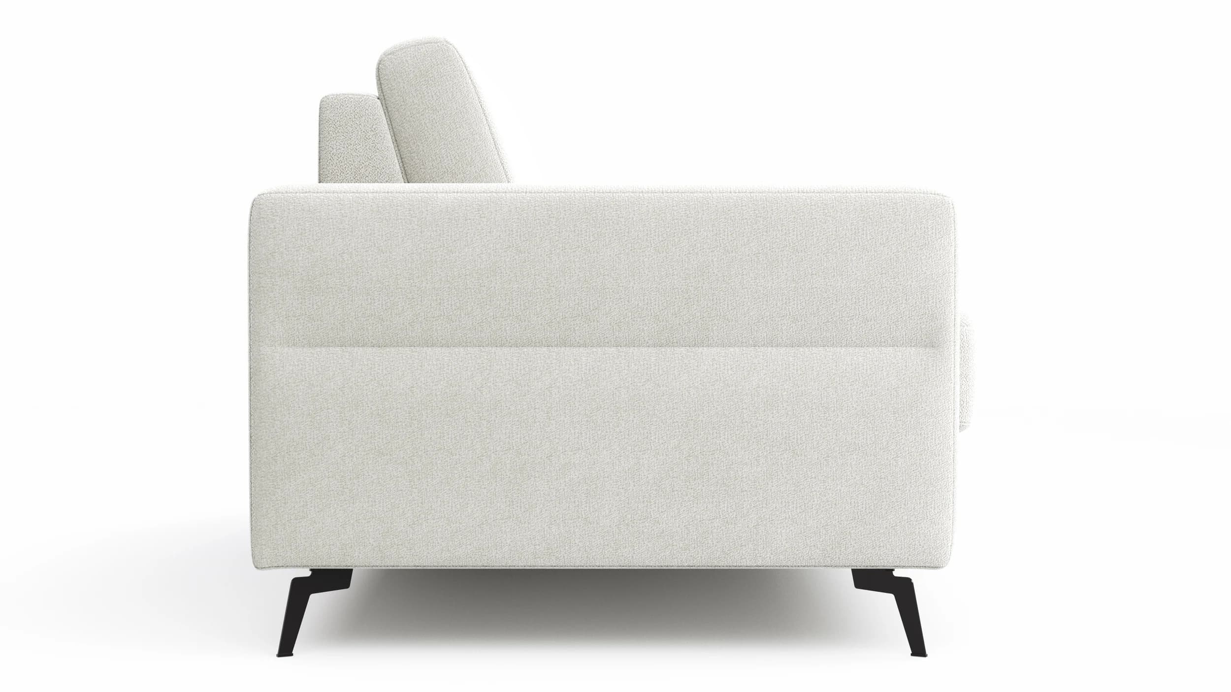 Schlafsofa Laredo - 2,5-Sitzer inkl. Schlaffunktion und Armlehne klappbar, Stoff, Offwhite