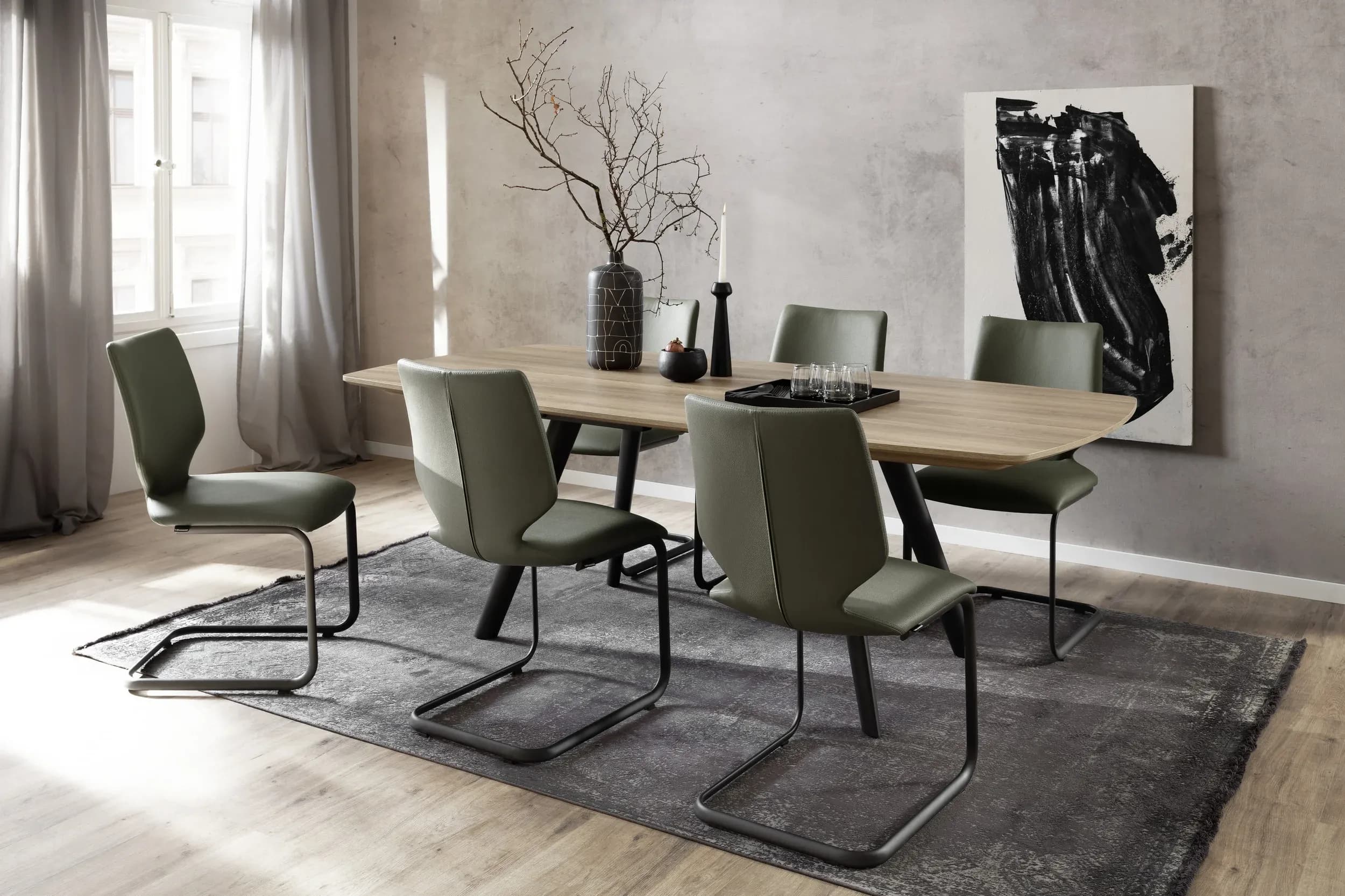 Esstisch - ausziehbar, LB ca. 220-320x110 cm, Eiche Furnier