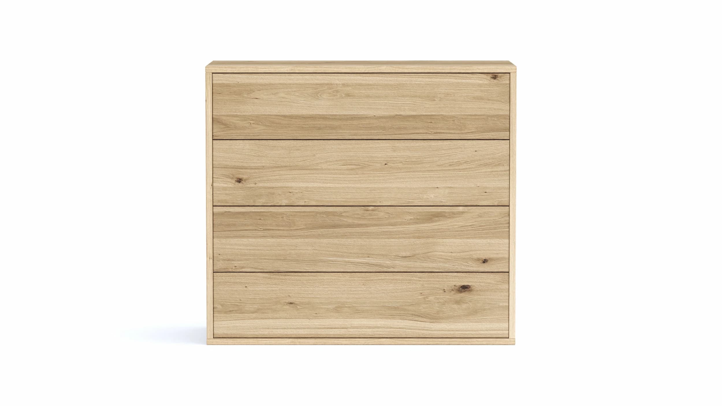 Sideboard Williston - Wildeiche bianco, Schubkastenfront sandgestrahlt