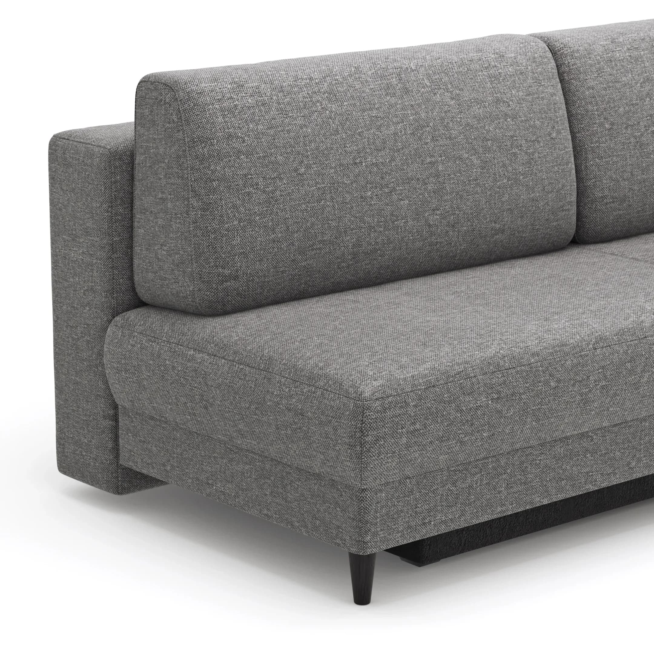 Schlafsofa Salema - 3-Sitzer mit Schlaffunktion (Liegefläche ca. 140x200 cm), Stoff, Graphit