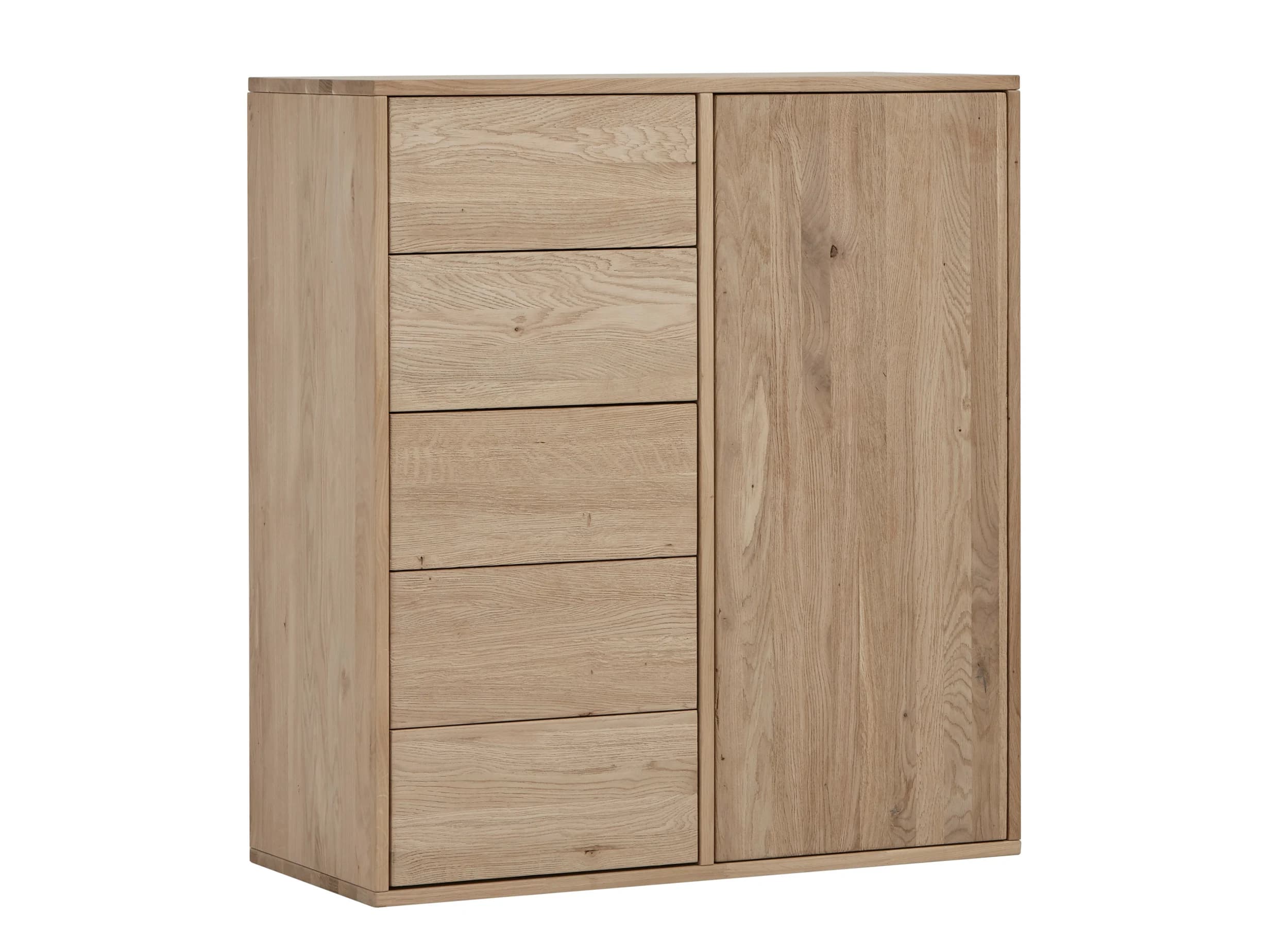 Kommode Williston - Wildeiche bianco, Front sandgestrahlt