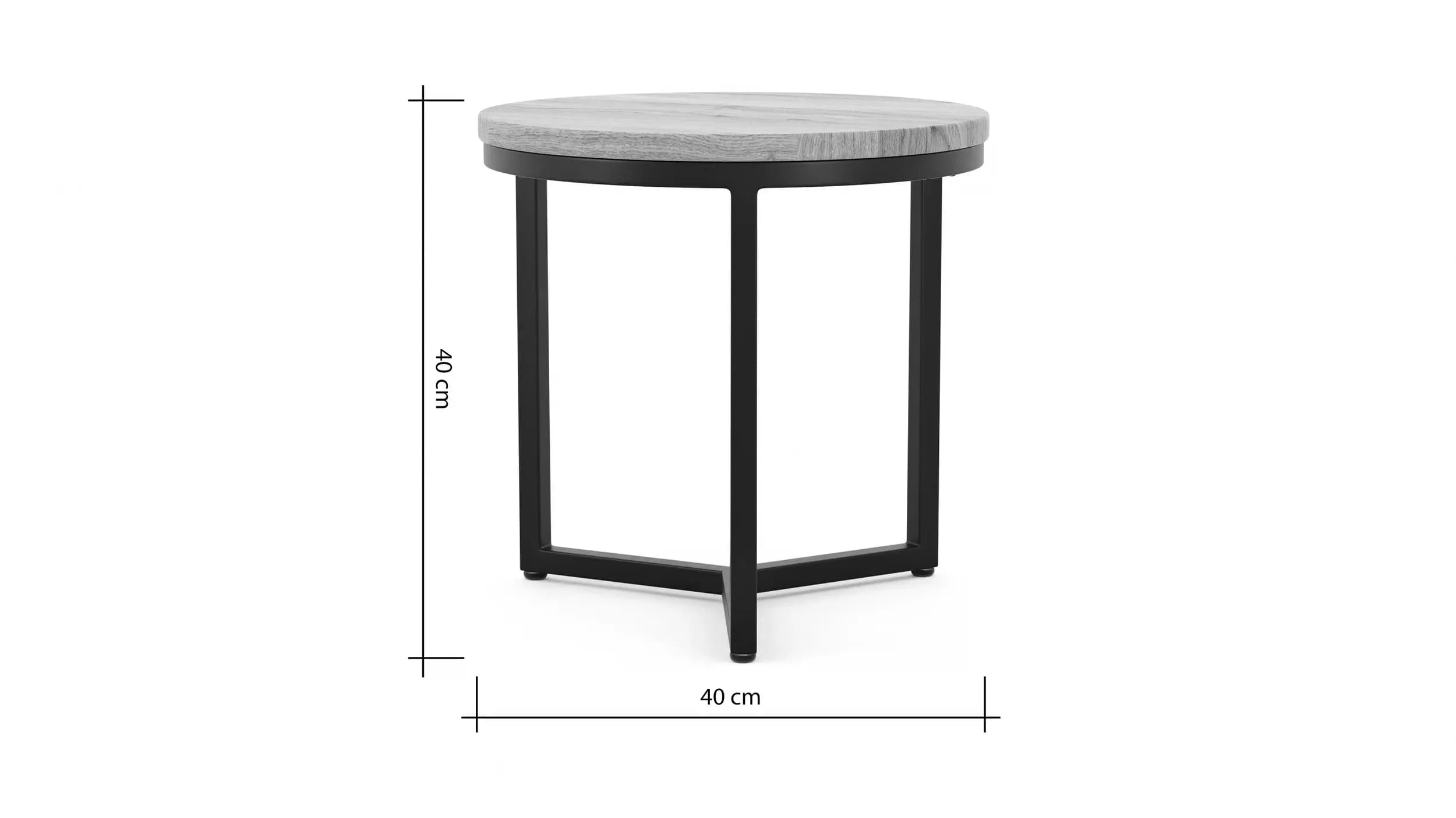 Couchtisch Albany - D ca. 40 cm, Eiche massiv