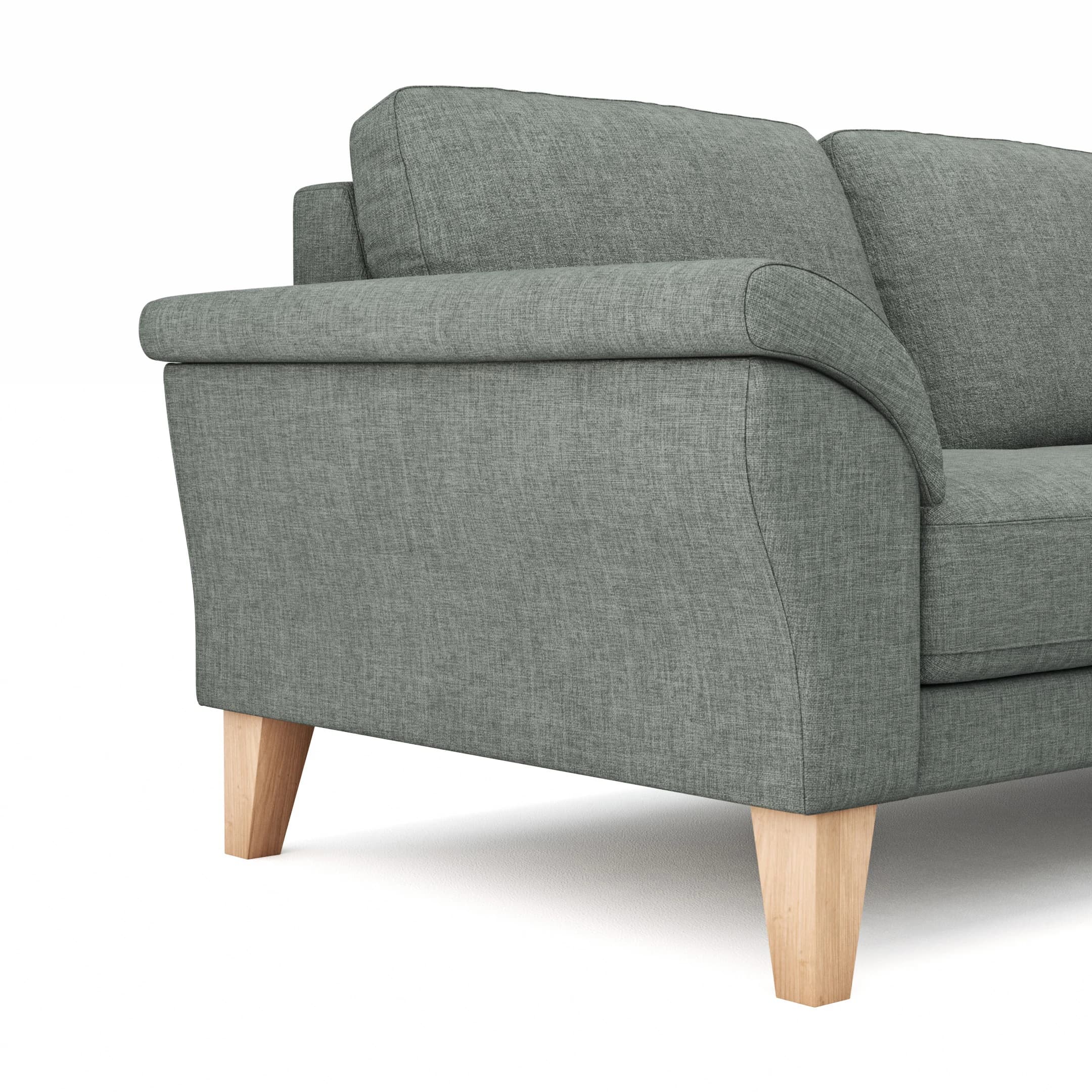 Ecksofa Rockport A - 2,5-Sitzer mit Ecke rechts, Stoff, Grau