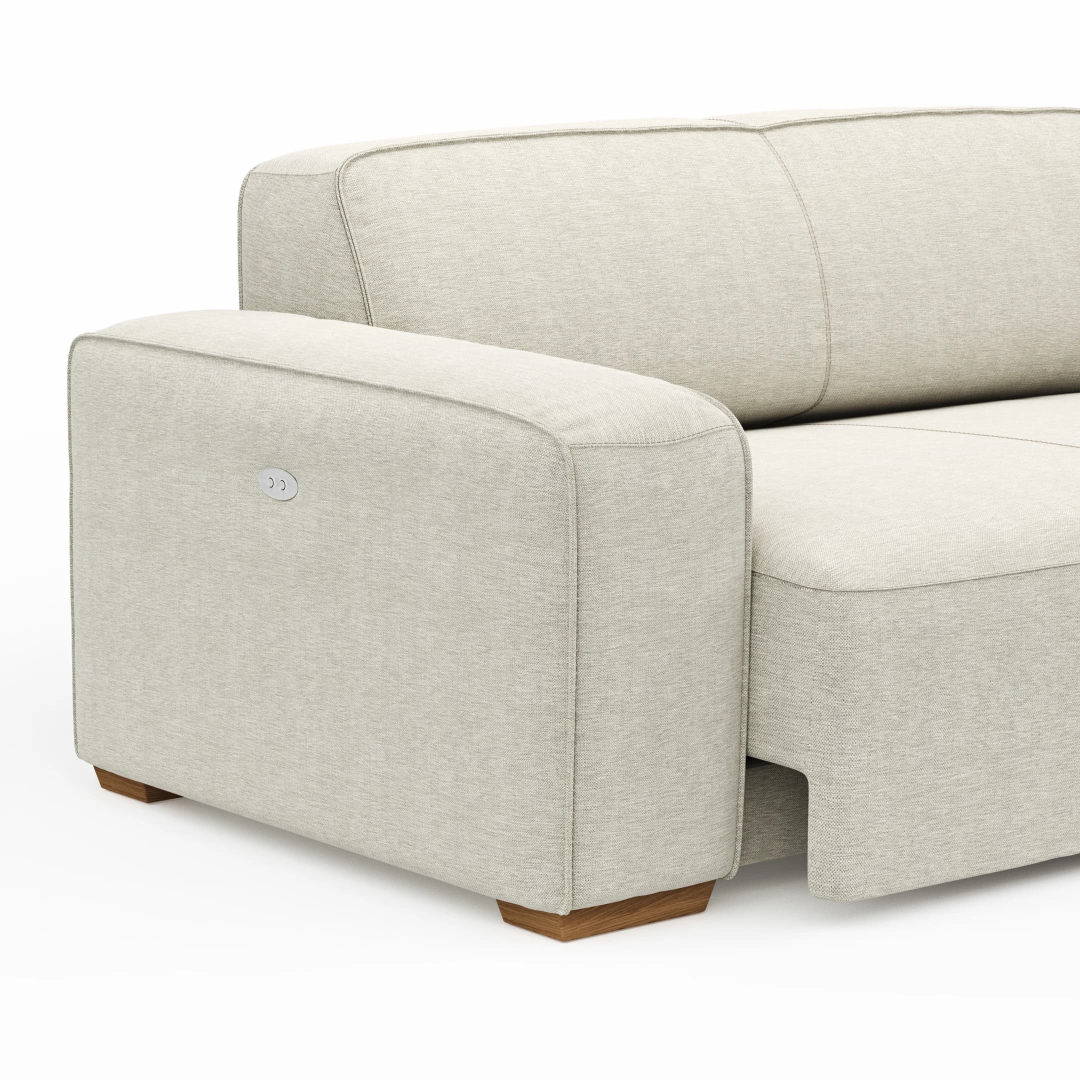 Sofa Denver - 2,5-Sitzer, inkl. Sitzvorzug (motorisch), Stoff, Natur