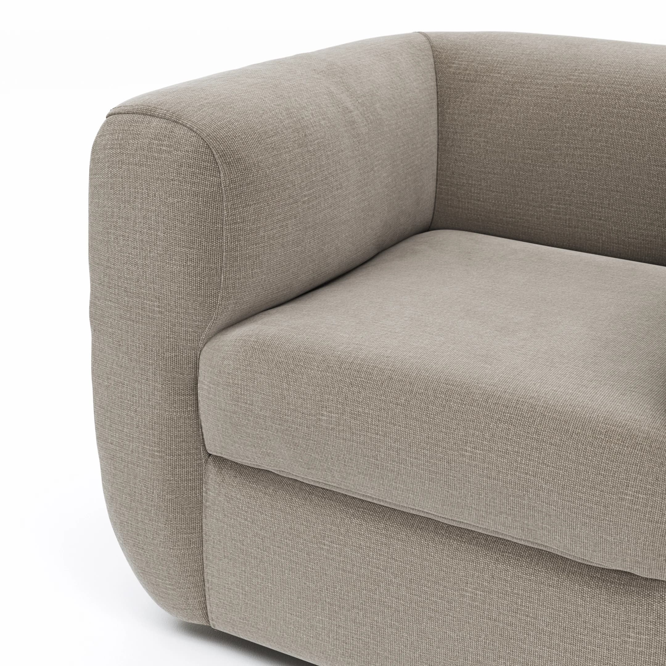 Sessel Stormy - drehbar, Stoff, Graubeige