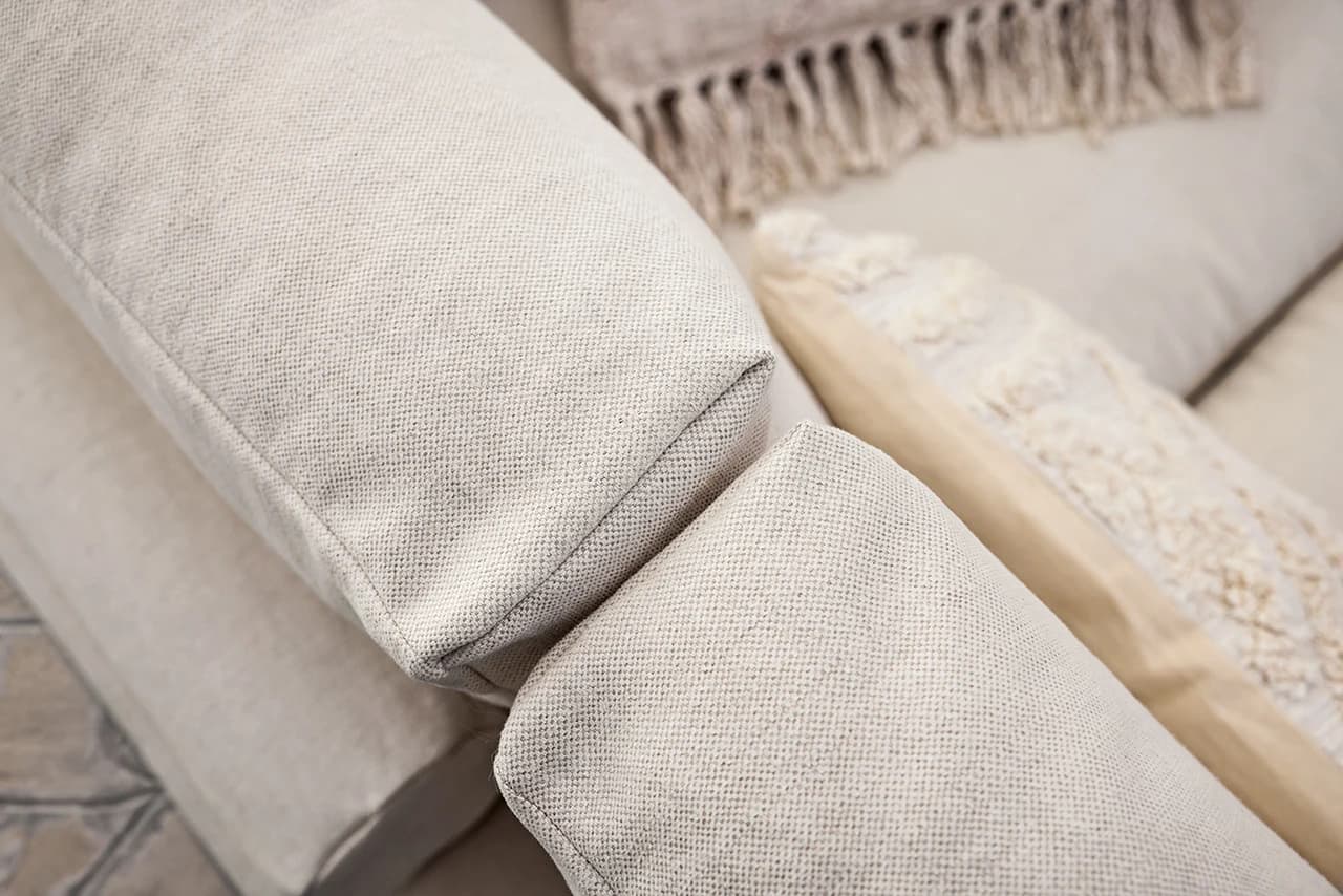 Sofa Palmdale - 4,5-Sitzer, inkl. Kissen, Stoff, Natur