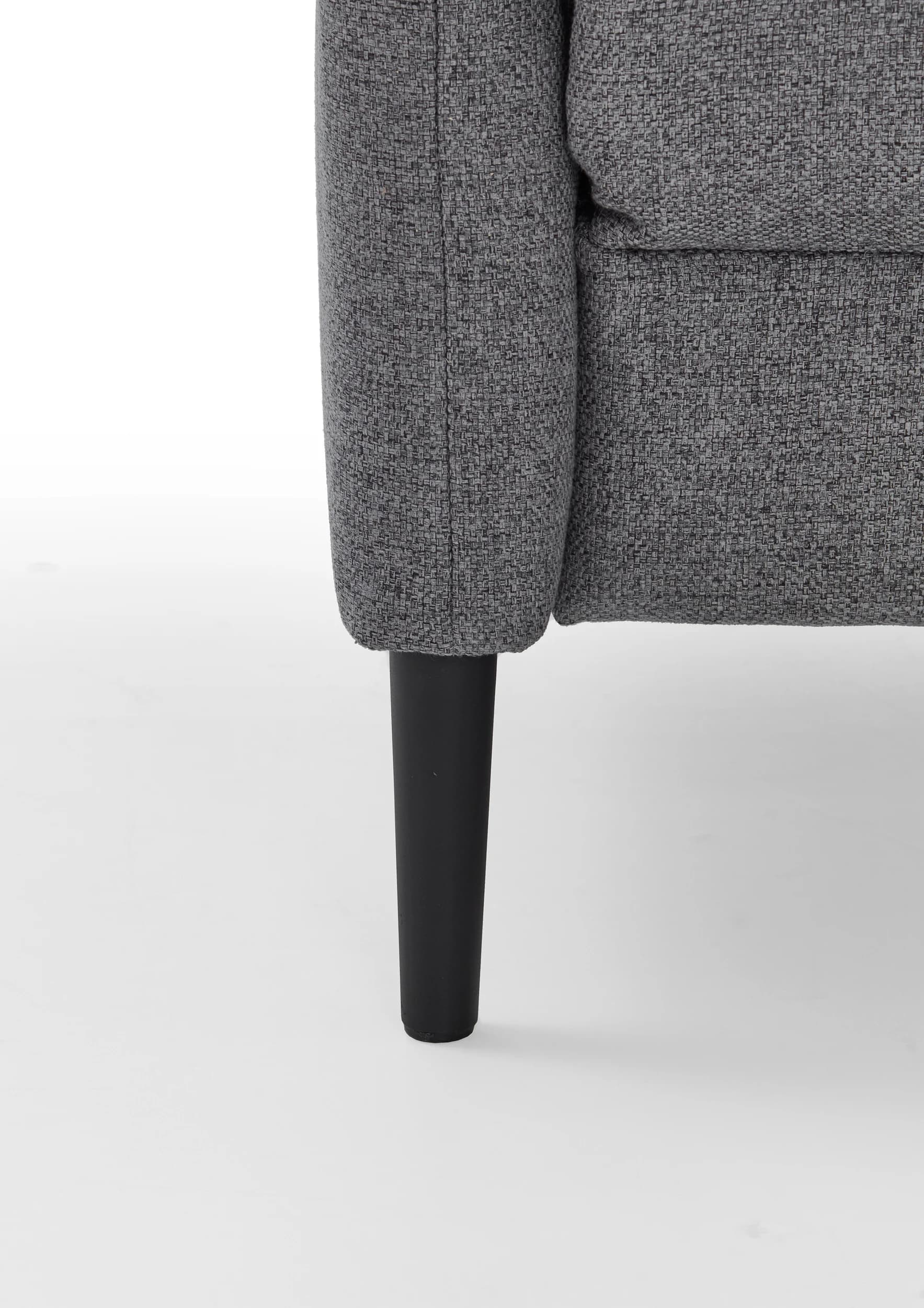 Ecksofa EM Preko mit Kopfstützen - 3-Sitzer mit Ecke rechts, Stoff, Grau