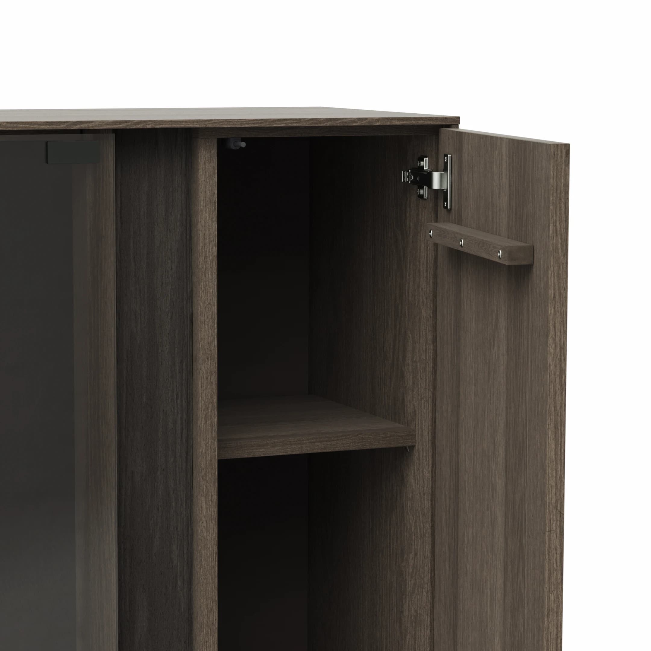 Highboard Saratoga - Buche massiv, silbergrau geölt