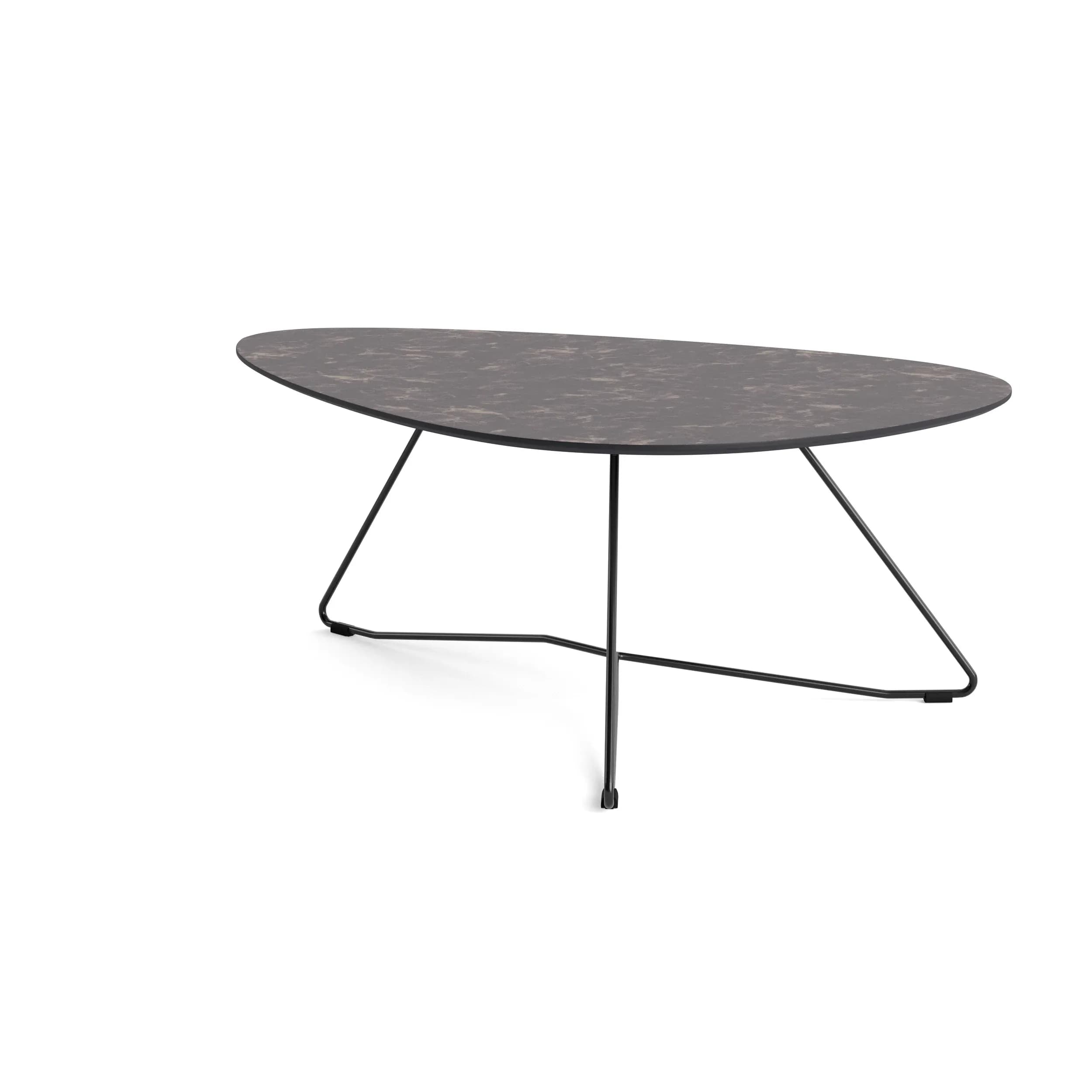 Couchtisch Oliva - LBH ca. 100x70x37 cm, HPL, Anthrazit