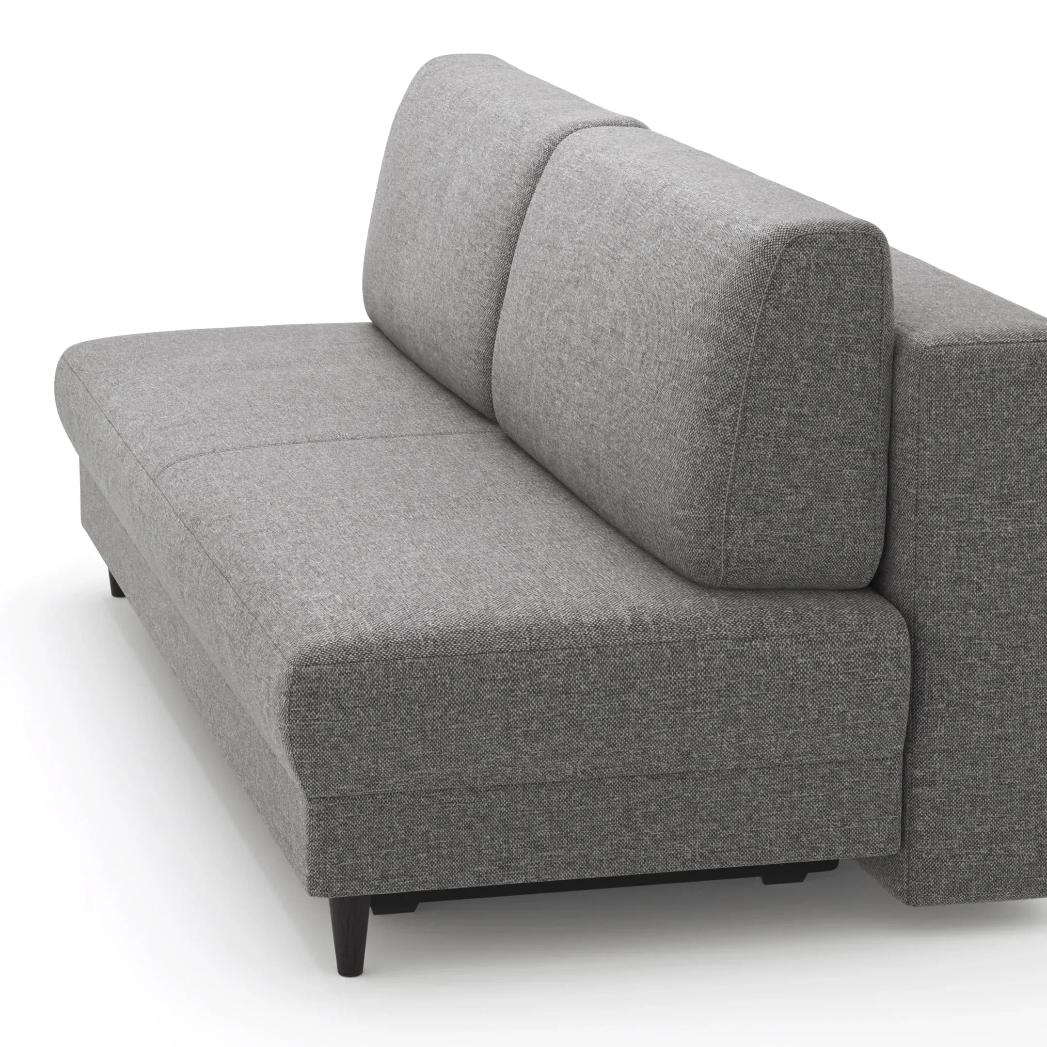 Schlafsofa Salema - 3-Sitzer mit Schlaffunktion (Liegefläche ca. 140x200 cm), Stoff, Graphit