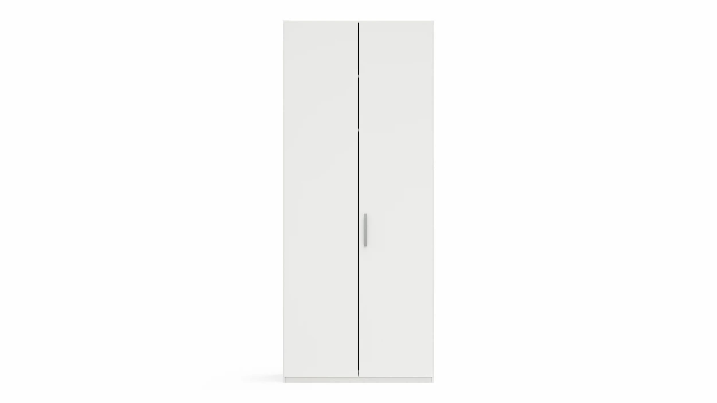 Drehtürenschrank Viana - B. ca. 101 cm, Lack, Weiß