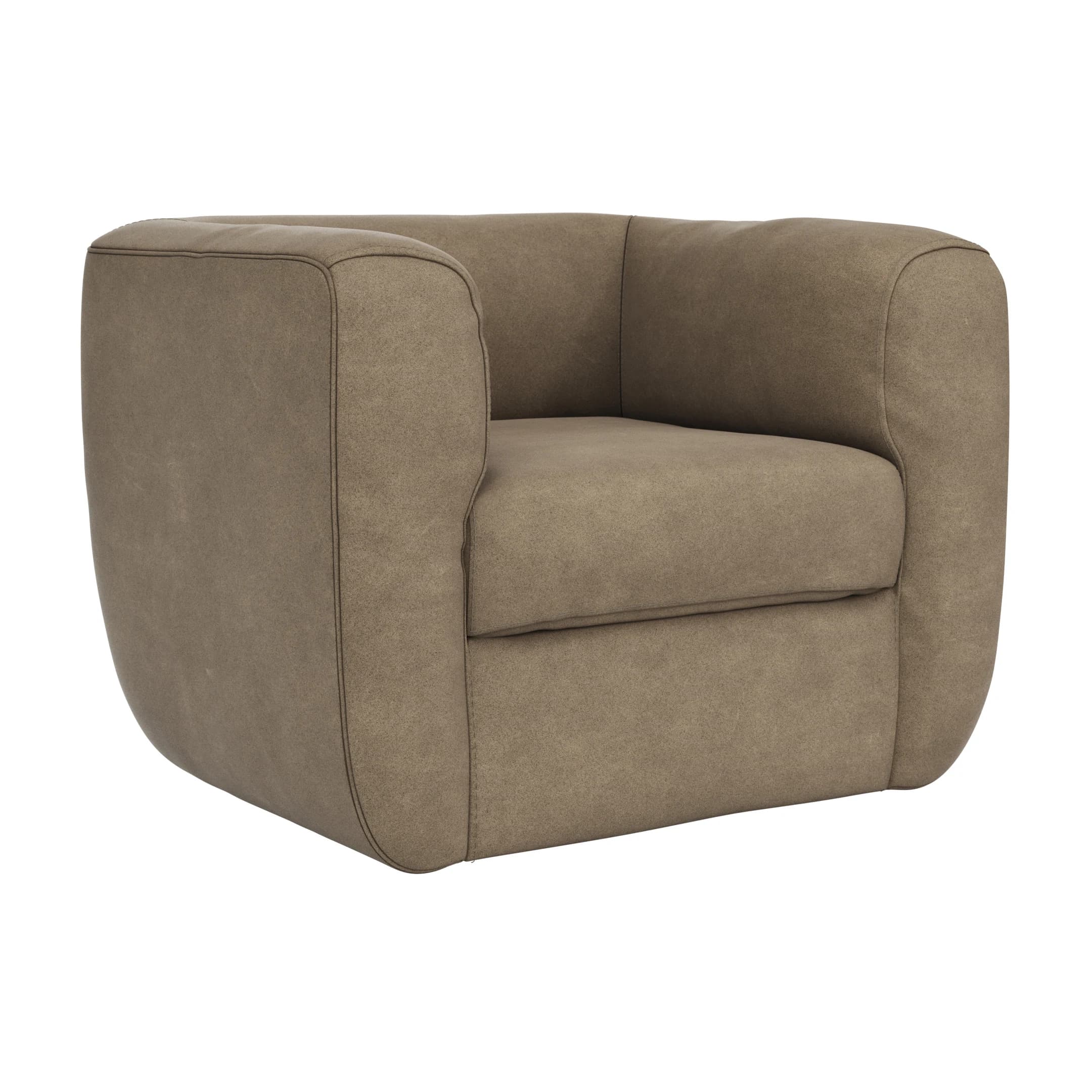 Sessel Stormy - drehbar, Stoff, Rauchbraun