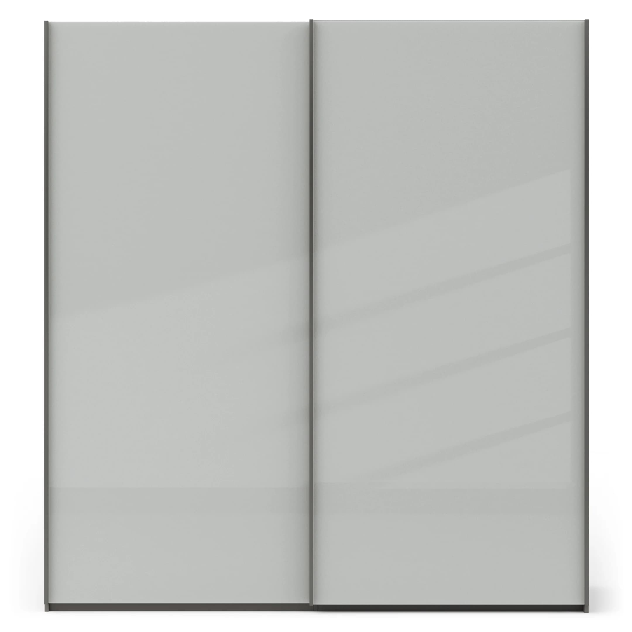 Schwebetürenschrank Marbella - B. ca. 200cm, Glas, Weiß