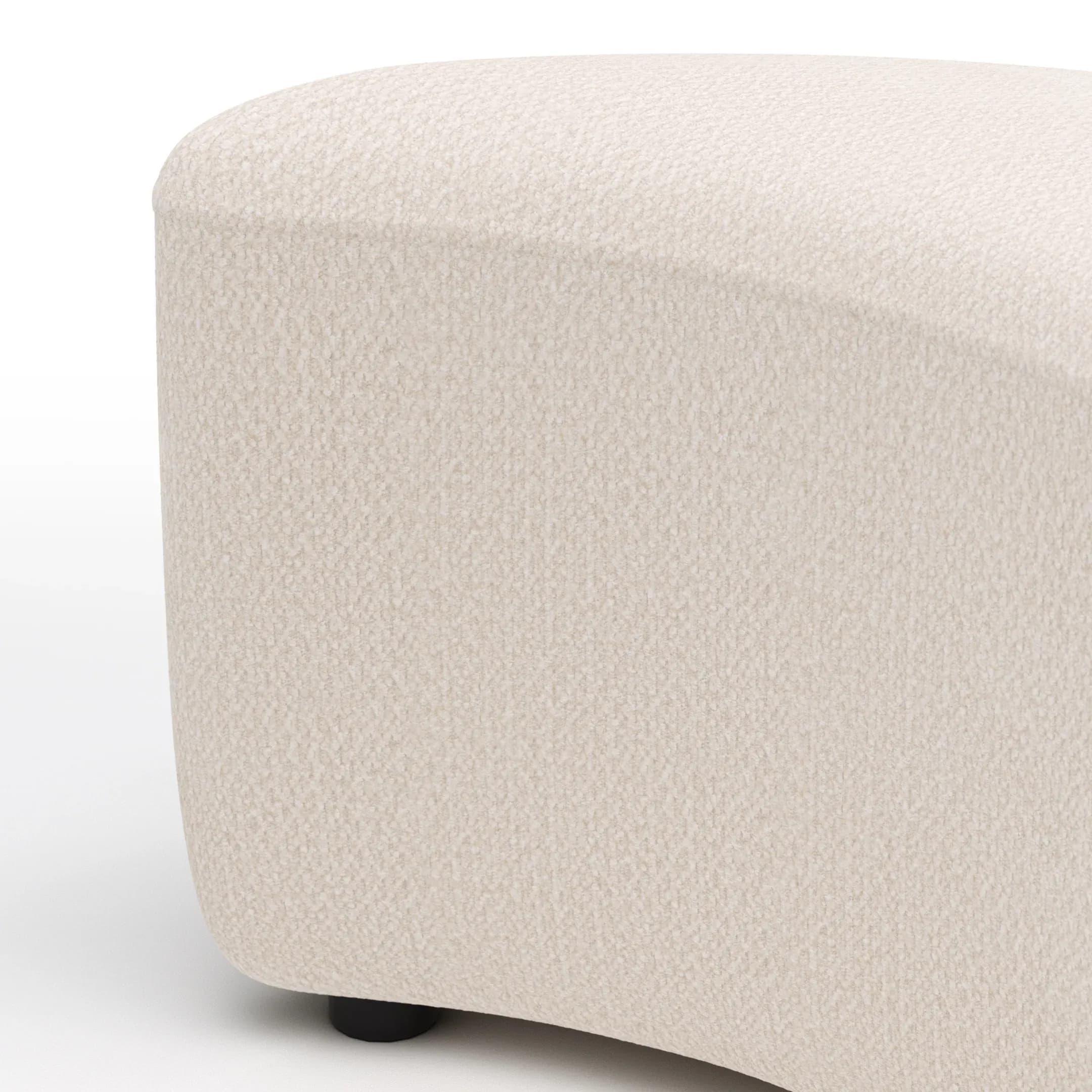 Anstellhocker Karasu - Stoff, Creme