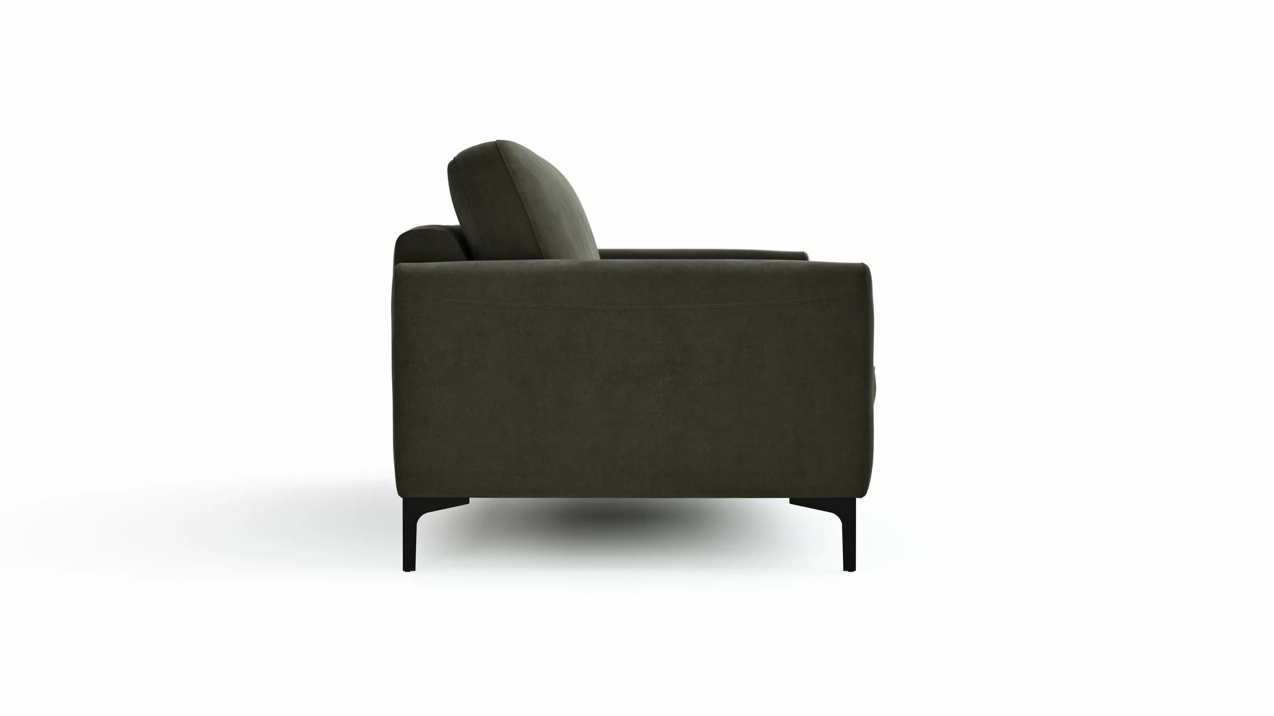 Sofa Oviedo - 3-Sitzer, Stoff, Braungrün