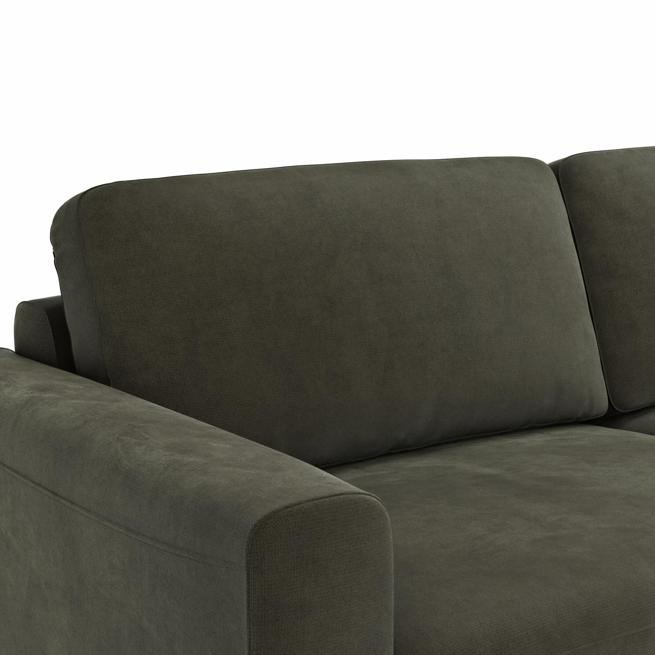 Sofa Oviedo - 2-Sitzer, Stoff, Braungrün