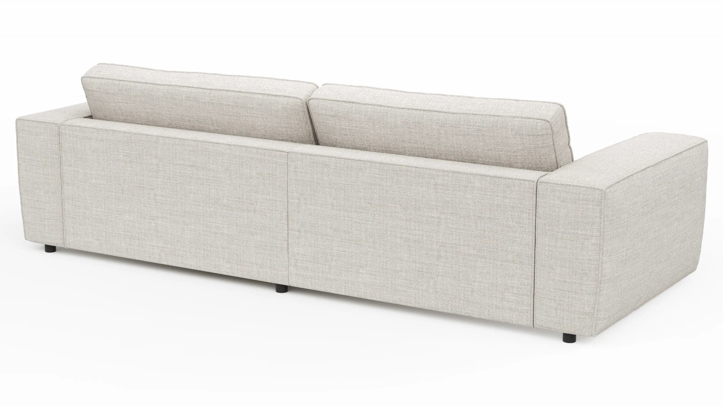 Ecksofa Lilaia - 1,5-Sitzer XL mit Chaise Longue XL rechts, Stoff, Kaschmir
