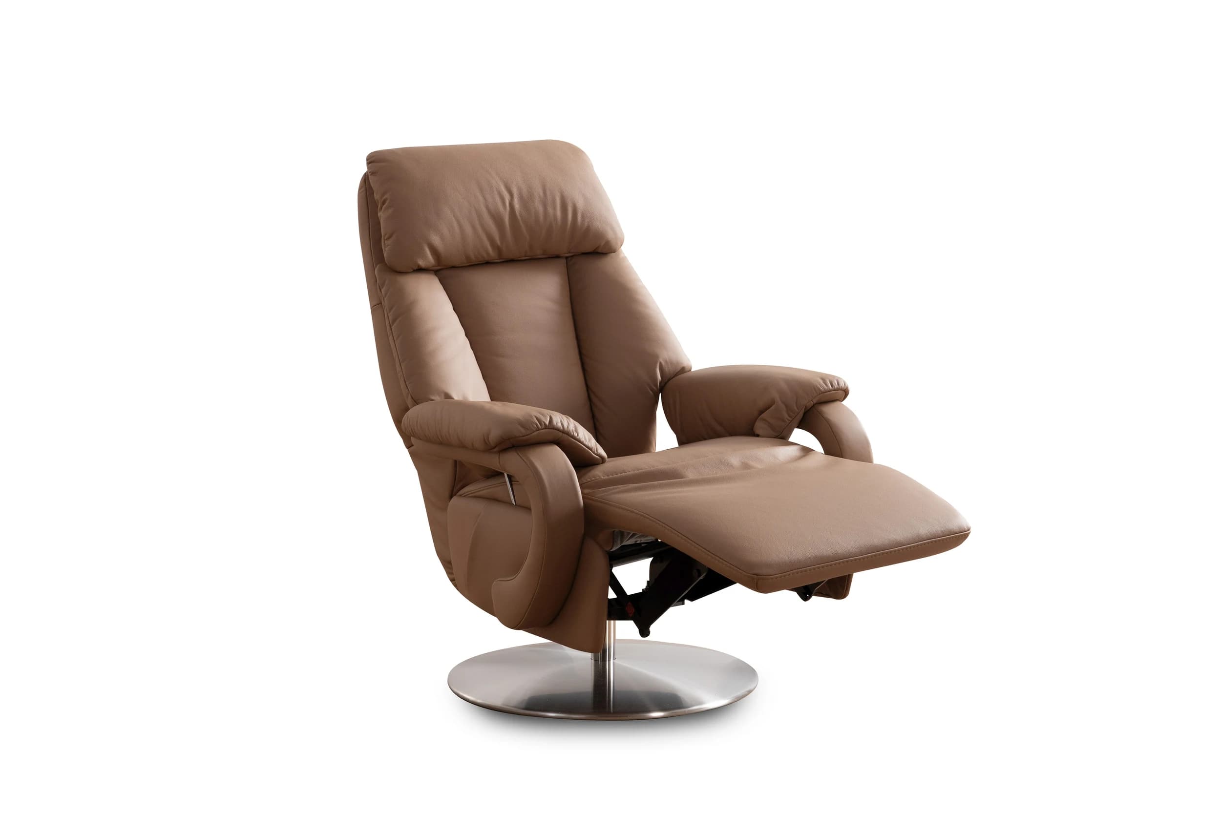 Sessel - Größe M, Relaxfunktion, Leder, Braun