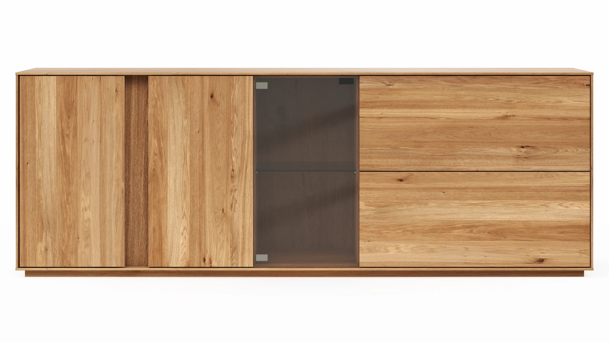 Sideboard Saratoga - Wildeiche massiv, natur geölt