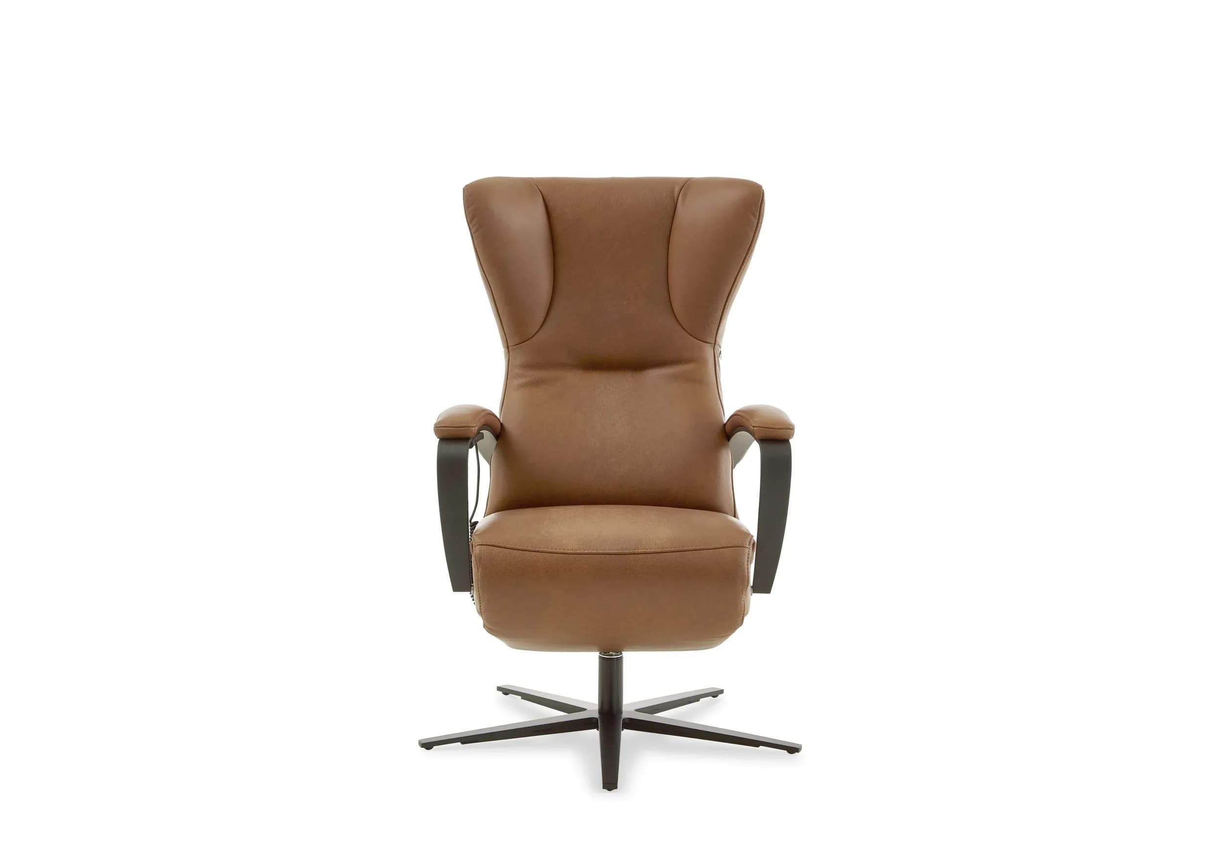 Sessel - GR.L, Relaxfunktion motorisch, Leder, Cognac