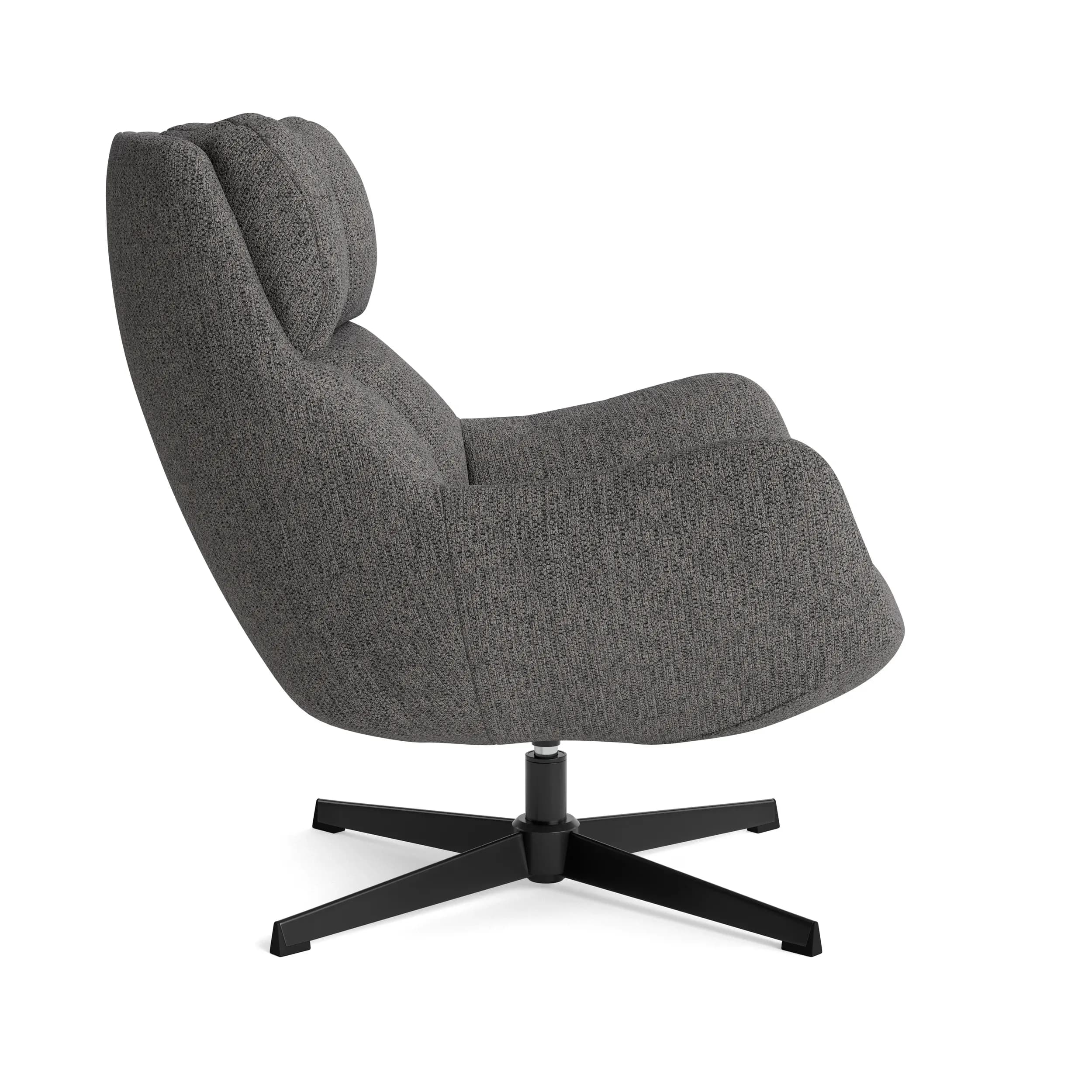 Sessel Erya - drehbar, Stoff, Anthrazit