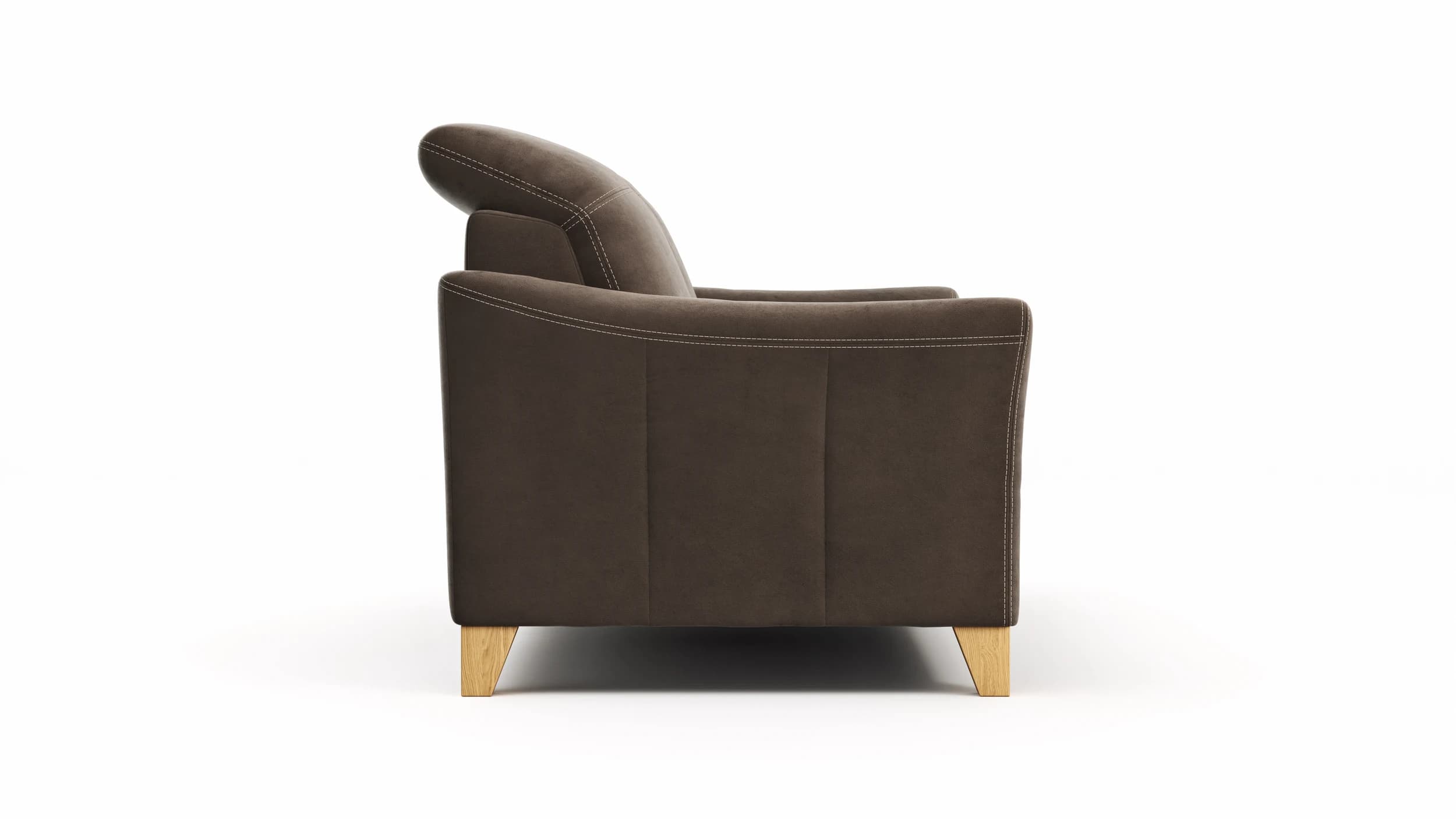Sofa Canterbury - 2,5-Sitzer, Stoff, Dunkelbraun