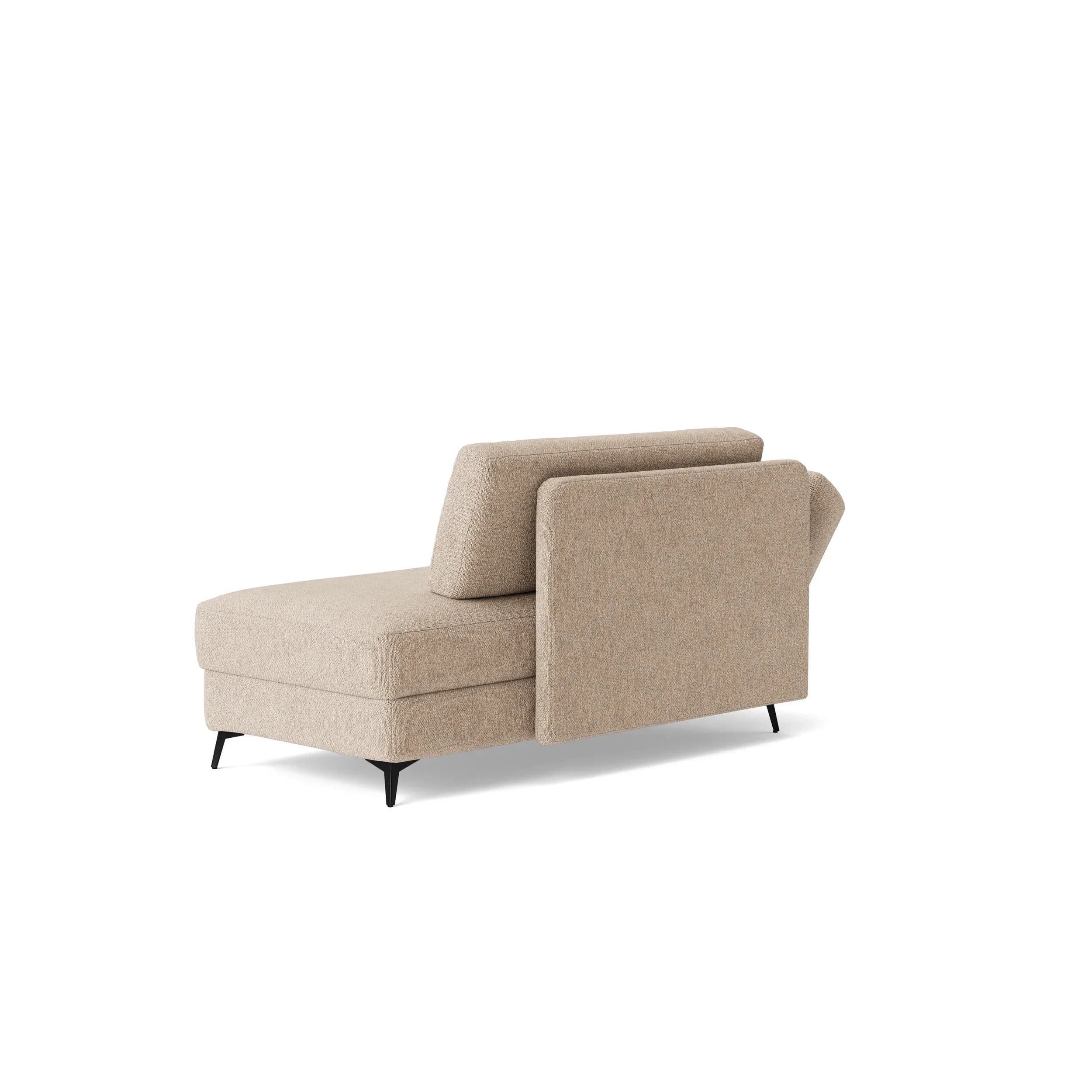 Schlafsofa Beluso - Ausrichtung links inkl. Schlaffunktion und Bettkasten, Stoff, Graubeige