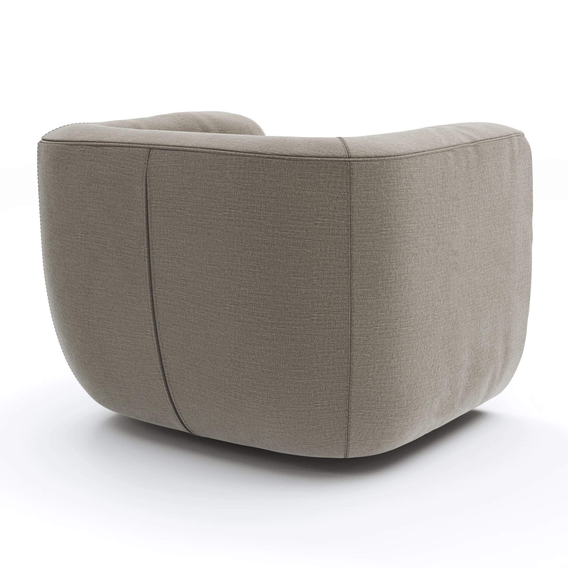 Sessel Stormy - drehbar, Stoff, Graubeige