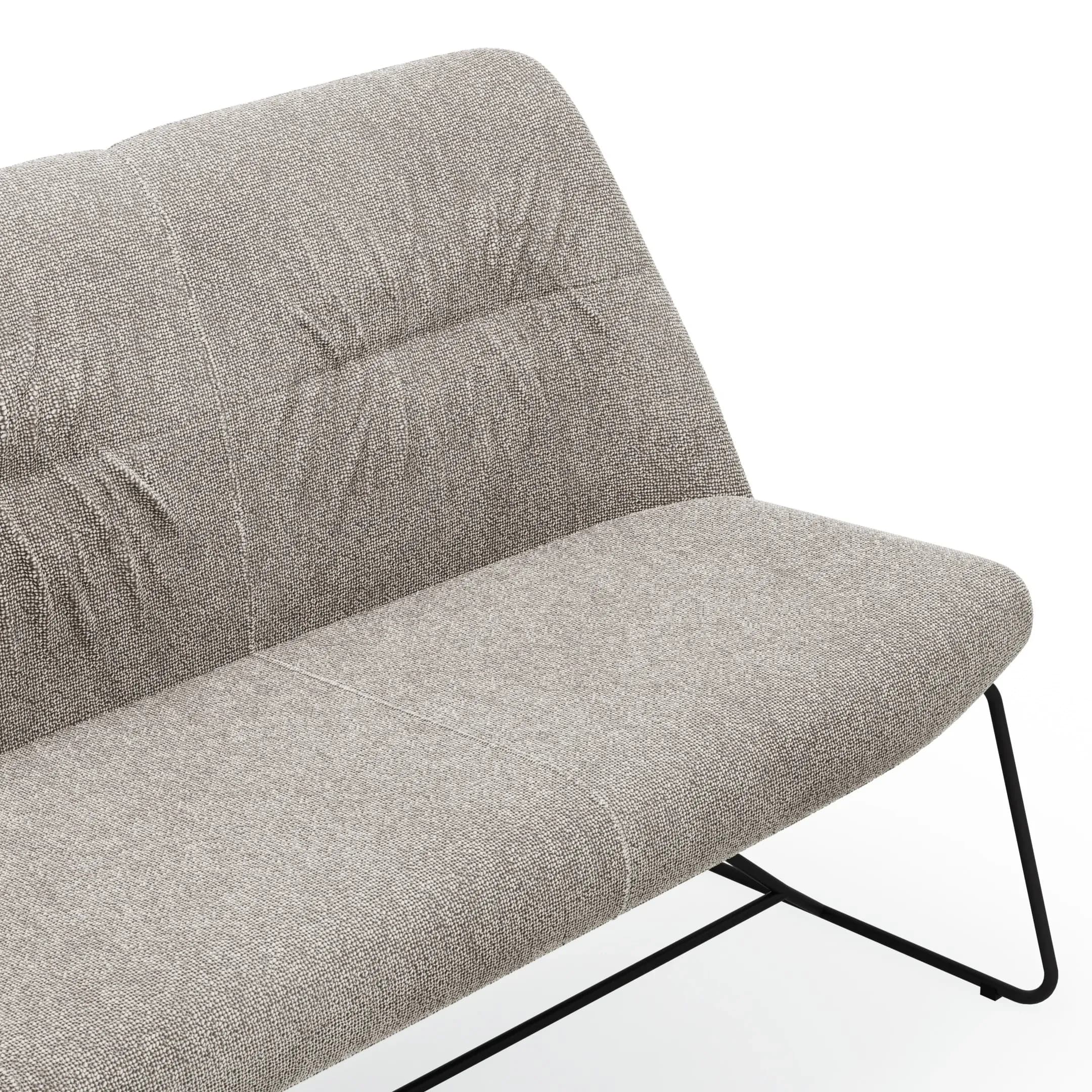 Polsterbank Sagres - Breite 180cm, Stoff, Graubeige