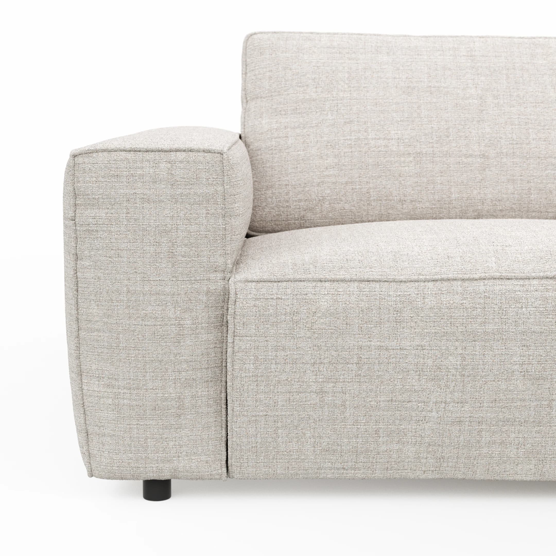Ecksofa Lilaia - 2-Sitzer links, Ecke, 1,5-Sitzer Tief, Stoff, Kaschmir