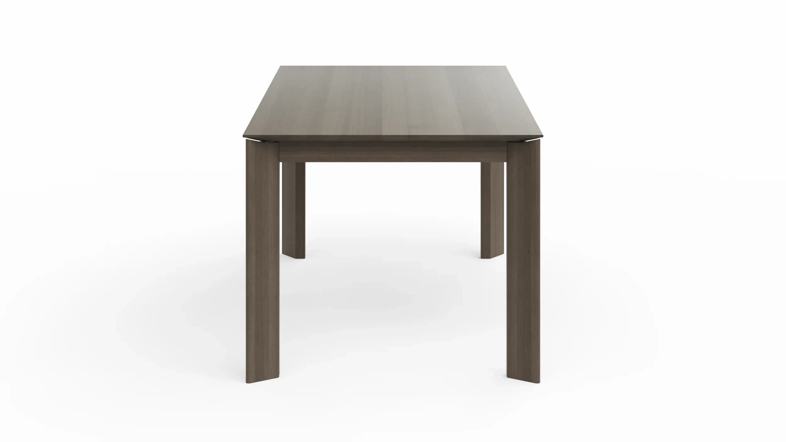 Esstisch Saratoga - ausziehbar, LB ca. 180x95 cm, Buche massiv, silbergrau geölt