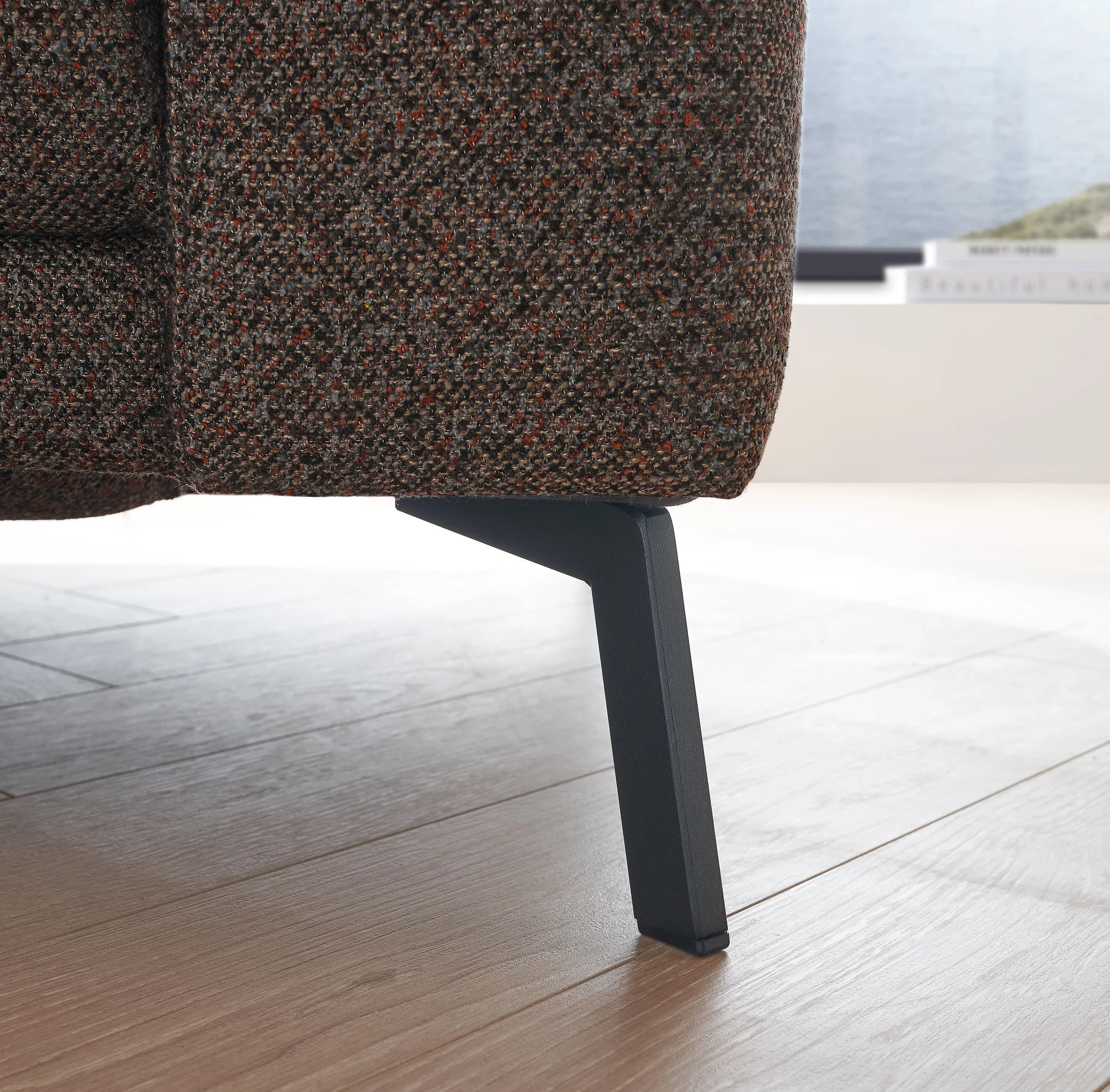 Ecksofa - Ecke links mit 3-Sitzer, Stoff, Dunkelgrau