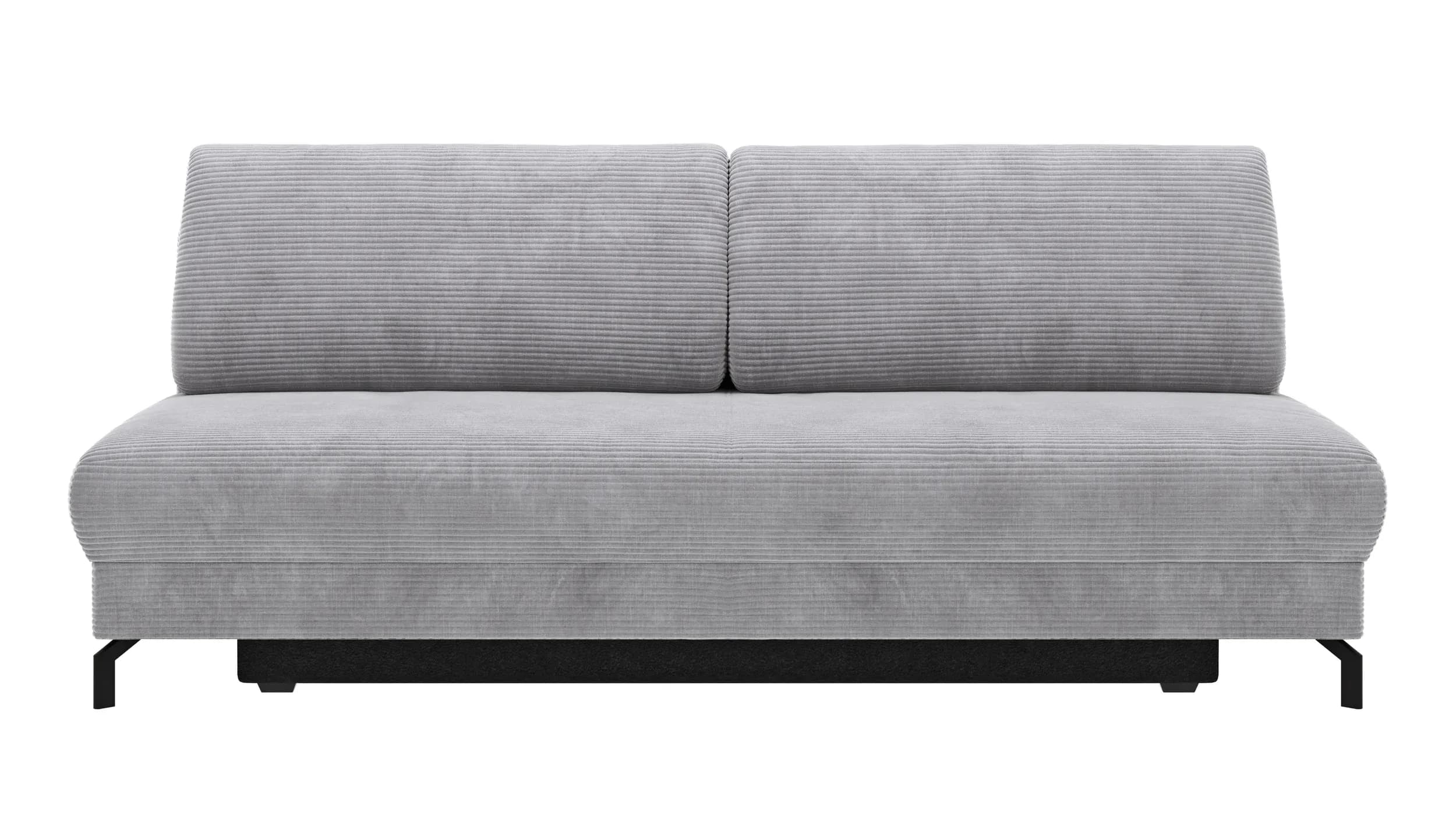 Schlafsofa Salema - 3-Sitzer mit Schlaffunktion (Liegefläche ca. 150x200cm), Stoff, Hellgrau