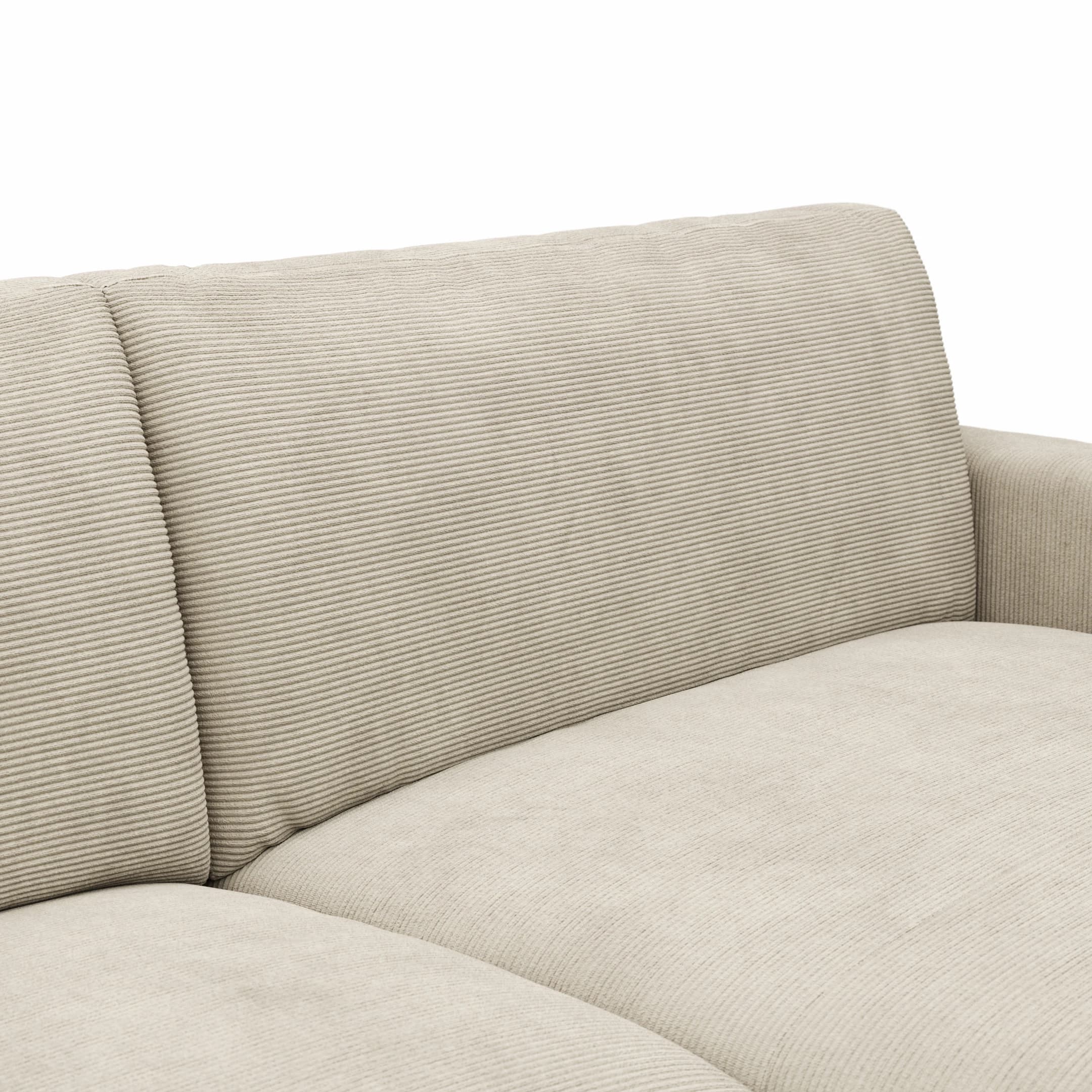Ecksofa Solero 2.0 - 1,5-Sitzer mit Longchair rechts, Stoff, Sand