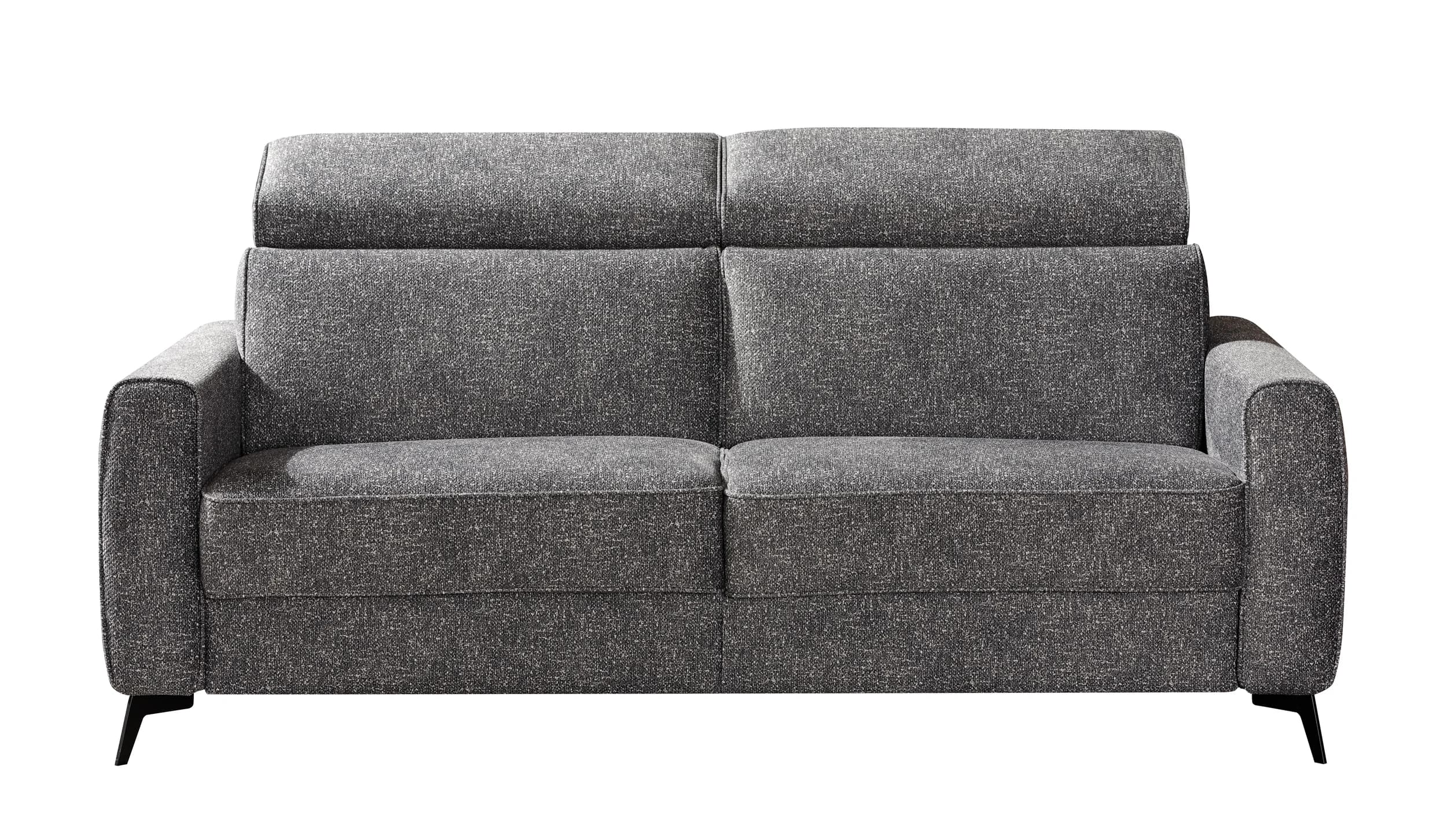 Schlafsofa EM Seipa - Kopfteil verstellbar, Stoff, Grau