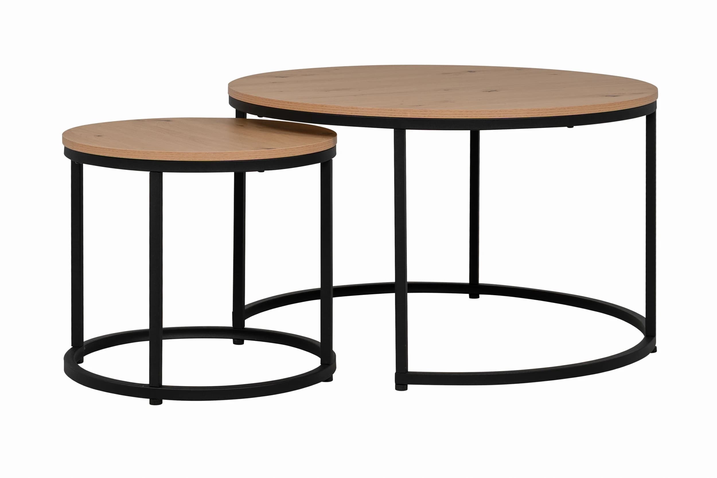 Couchtisch - 2er Set, Eiche Dekor,