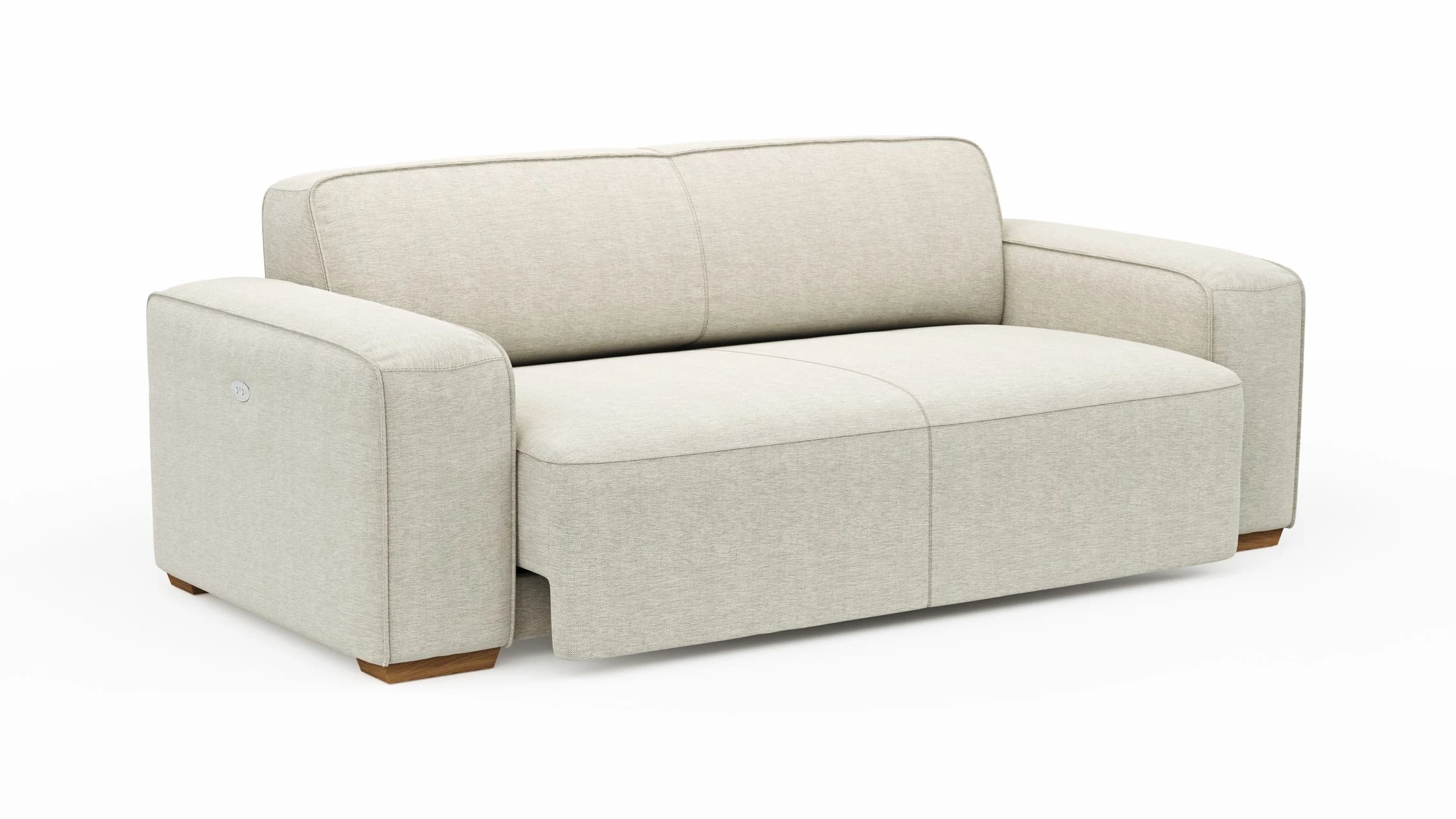 Sofa Denver - 2,5-Sitzer, inkl. Sitzvorzug (motorisch), Stoff, Natur