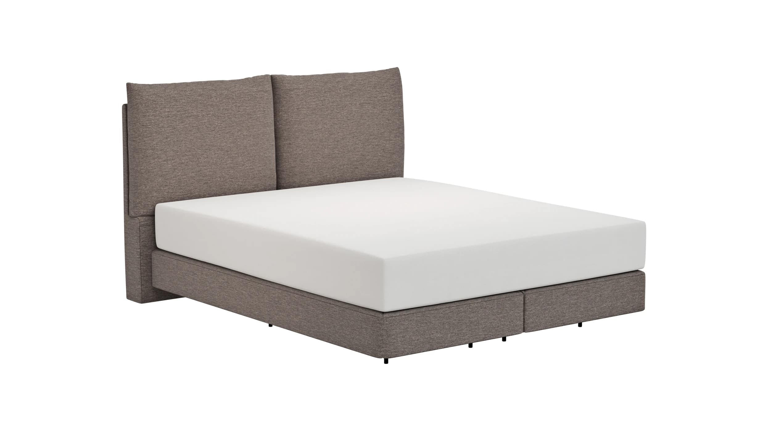 Boxspringbett Alpin - Liegefläche 160x200cm, Stoff, Anthrazit