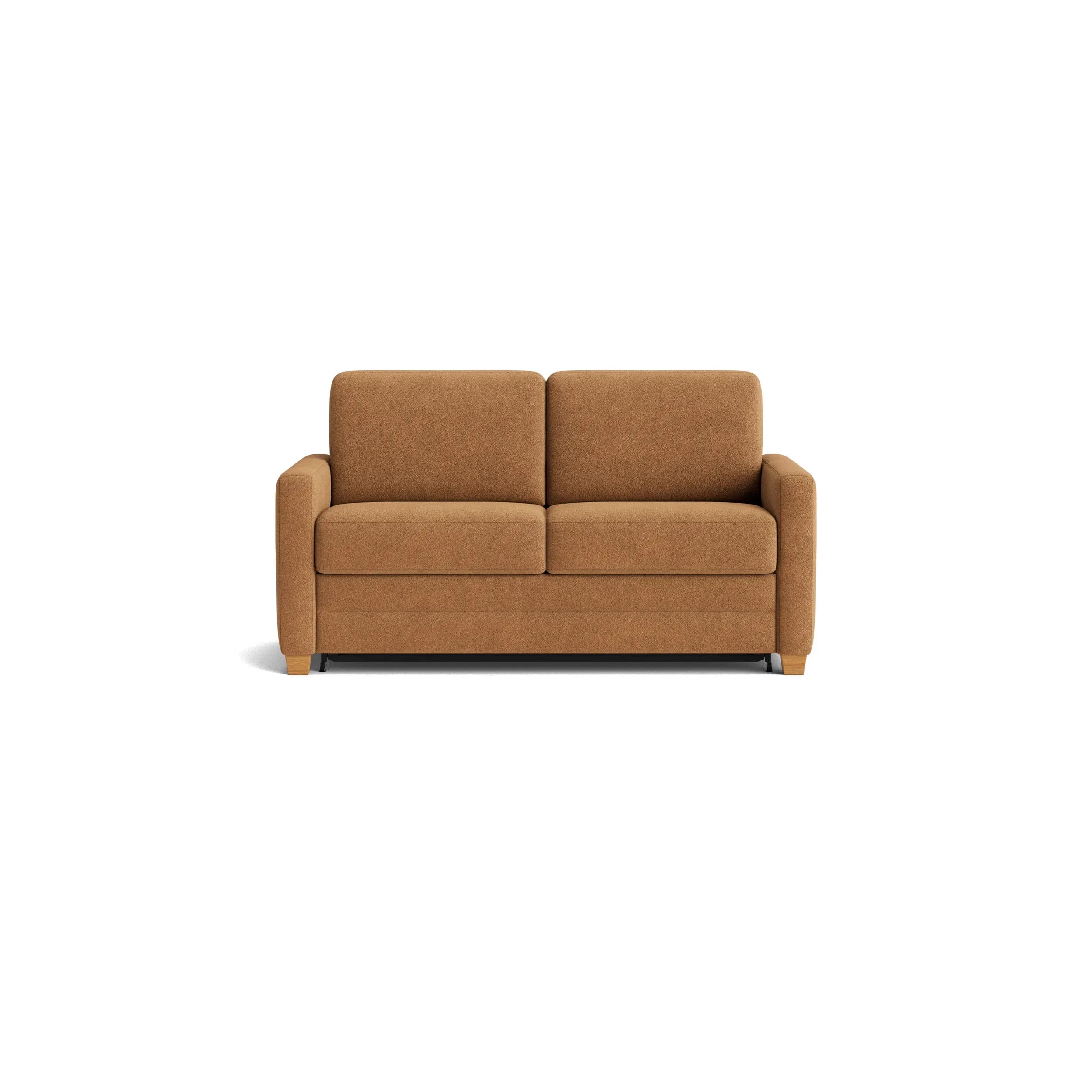 Sofa Lakeville 1 - inkl. Schlaffunktion, Gestell schwarz, Stoff, Senfgelb