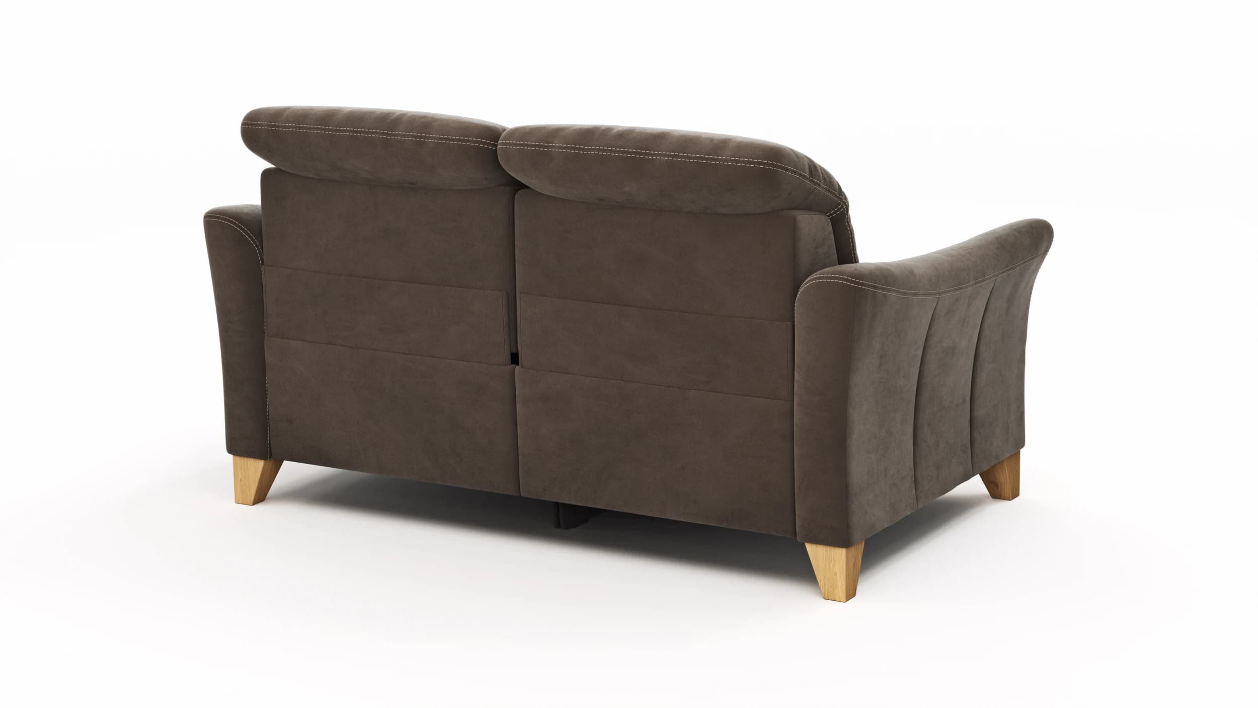 Sofa Canterbury - 2,5-Sitzer inkl. Relaxfunktion/Kopfteil verstellbar (motorisch), Stoff, Dunkelbraun
