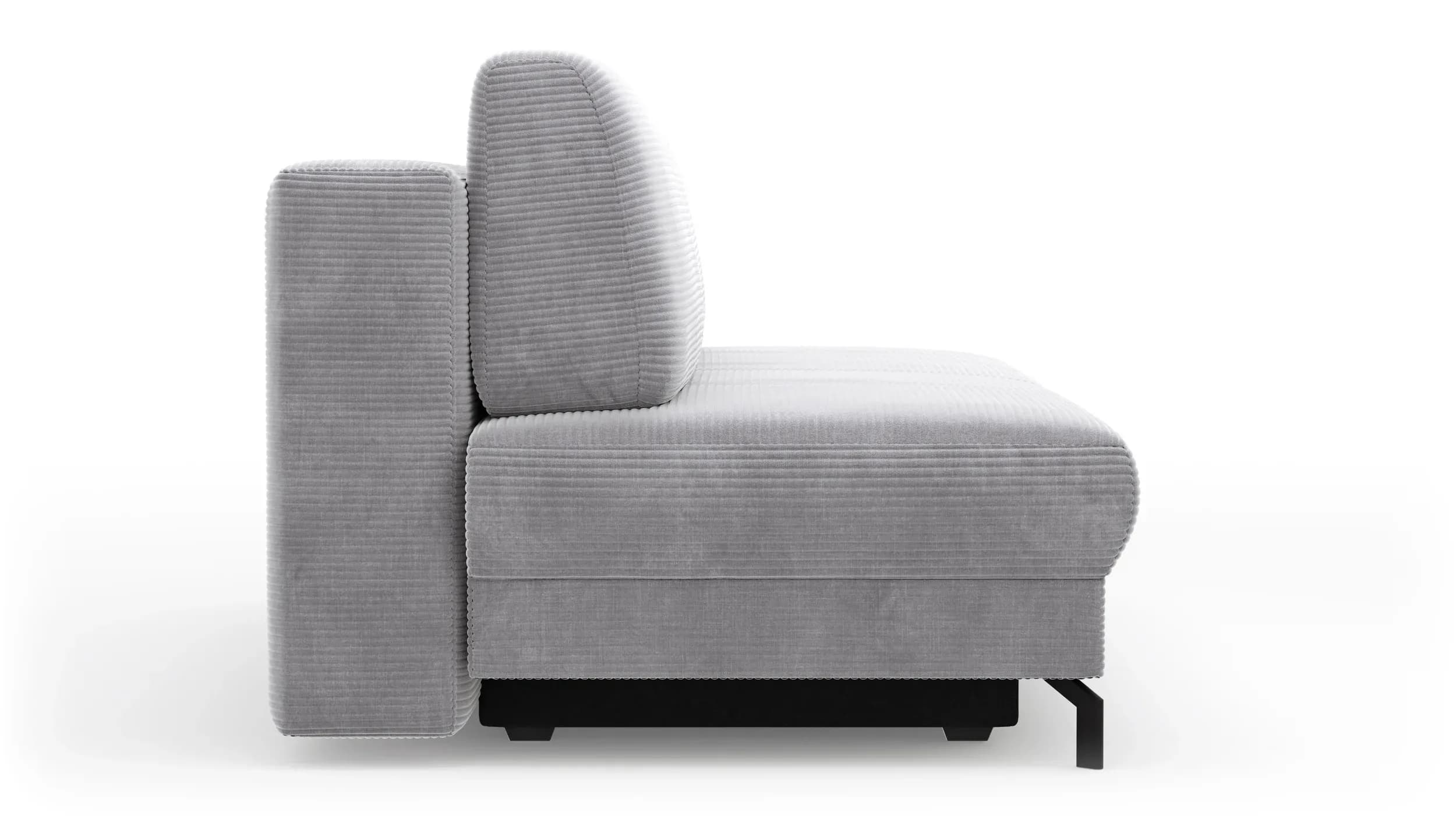 Schlafsofa Salema - 3-Sitzer mit Schlaffunktion (Liegefläche ca. 150x200cm), Stoff, Hellgrau