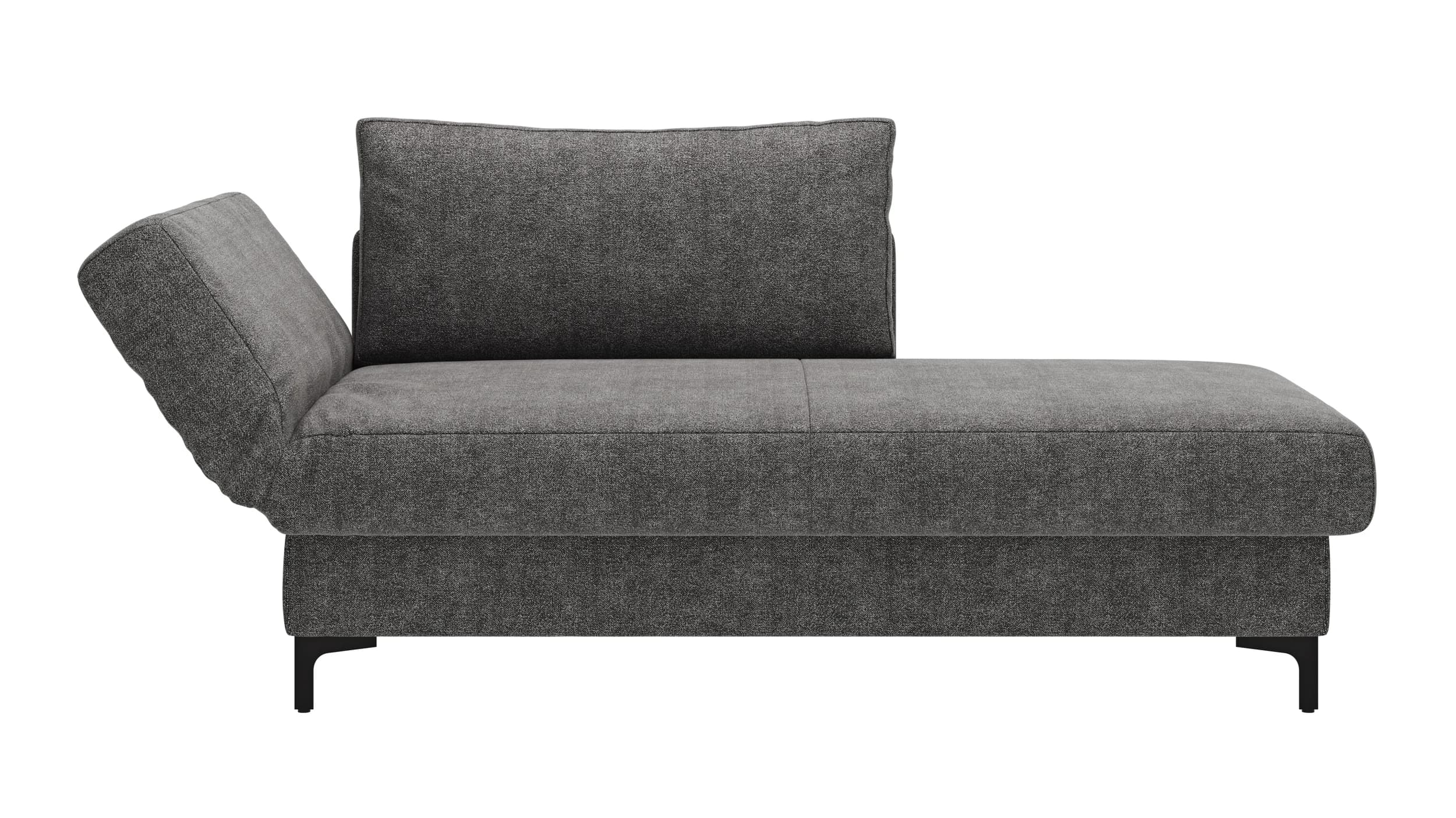 Schlafsofa Verano - Ausrichtung links inkl. Schlaffunktion und Bettkasten, Stoff, Dunkelgrau