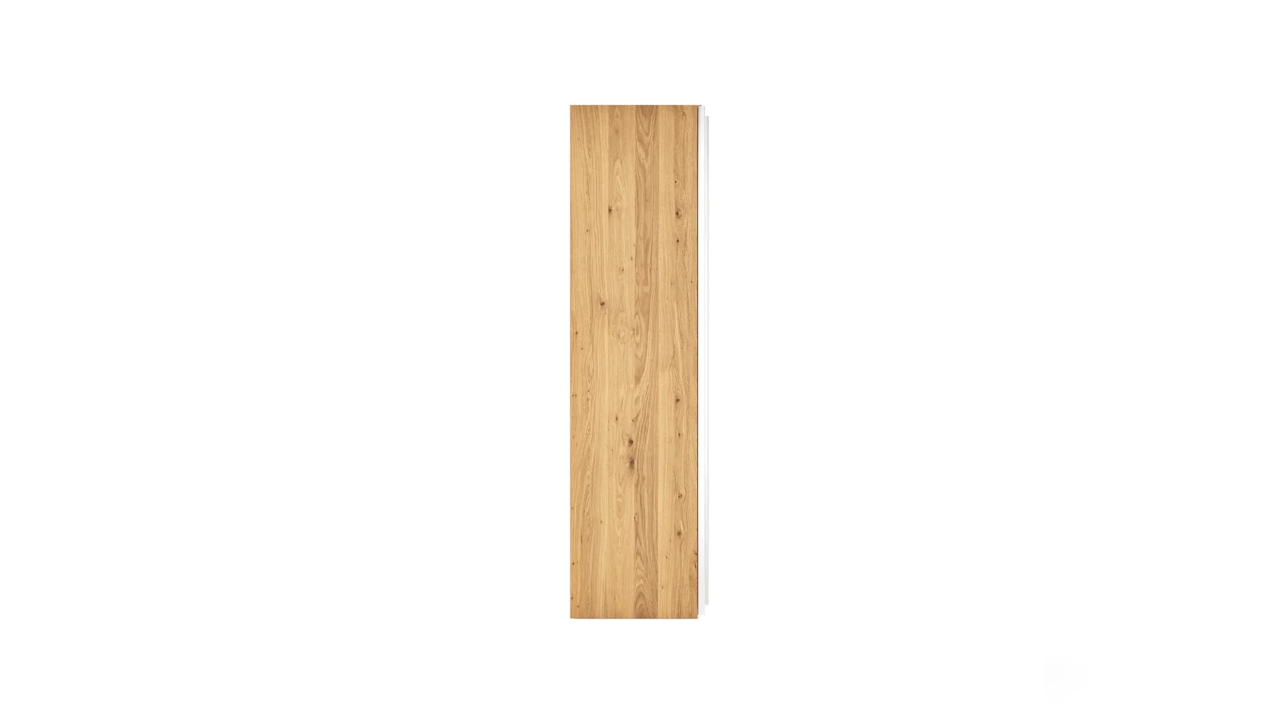 Schwebetürenschrank Colorado - B ca. 307 cm, Eichenfurnier mit Glas weiss
