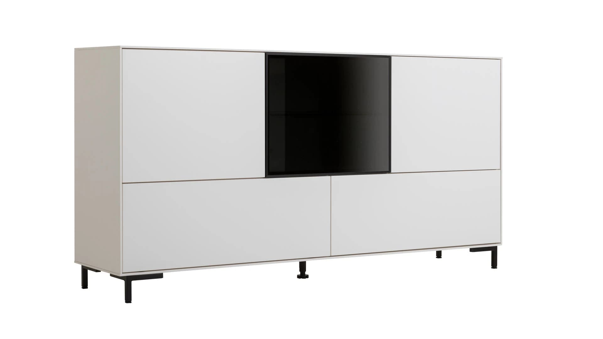 Sideboard Medio - Lack, Weiß