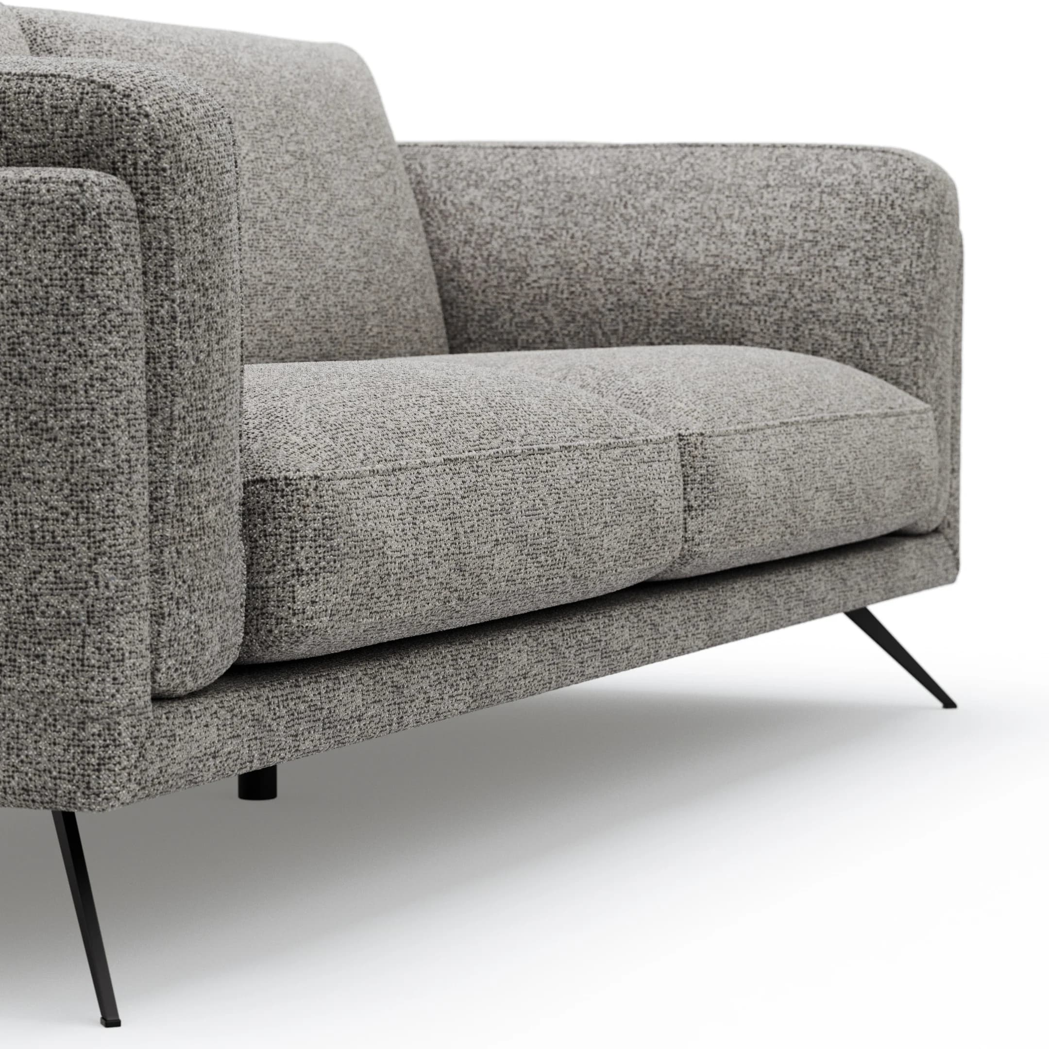 Sofa Valdemoro - 3-Sitzer, Stoff, Grau