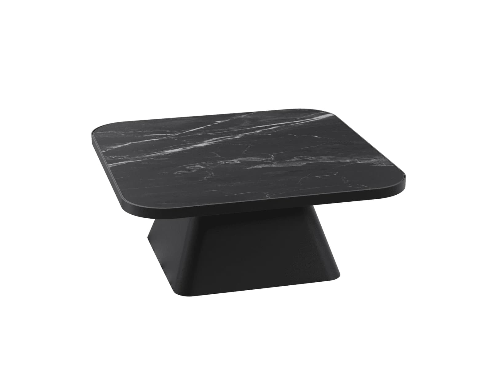 Couchtisch - LBH ca. 80x80 cm, Keramik, Schwarz