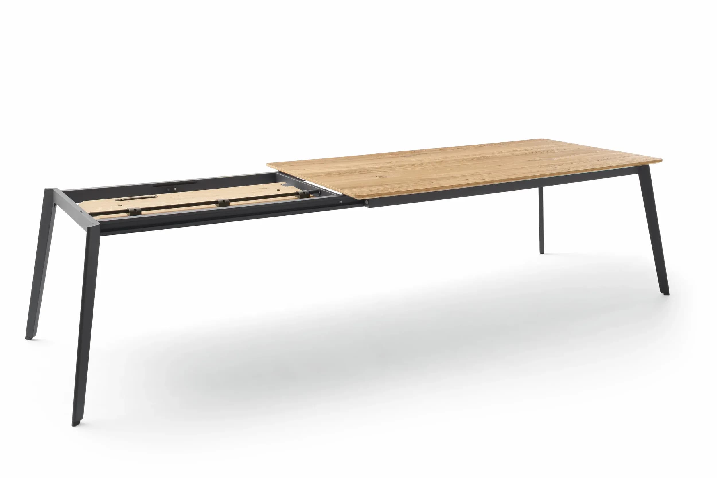 Esstisch - ausziehbar, LB ca. 190-290x100 cm, Wildeiche Furnier