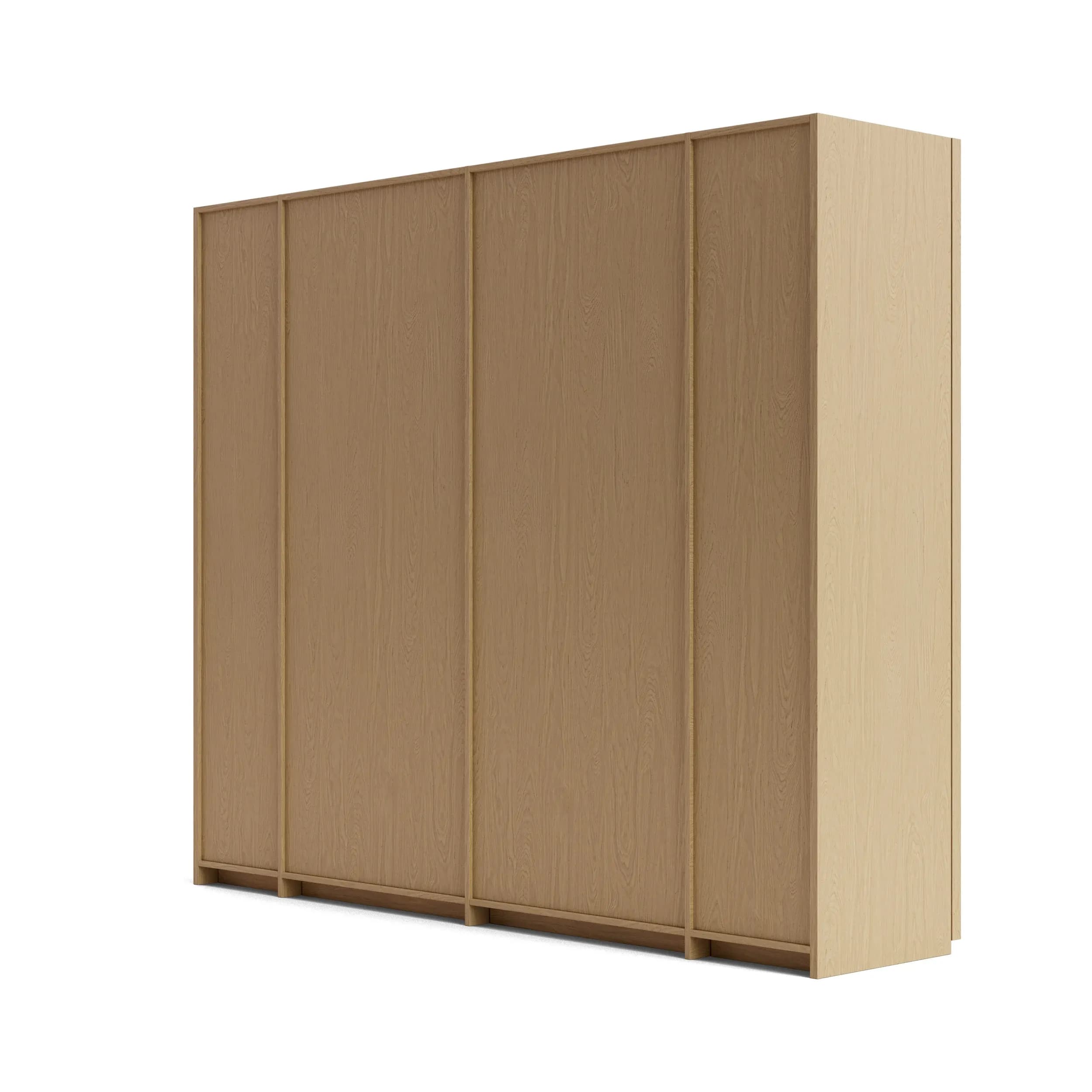 Schwebetürenschrank Caluma - B. ca. 271cm, Furnier, Balkeneiche