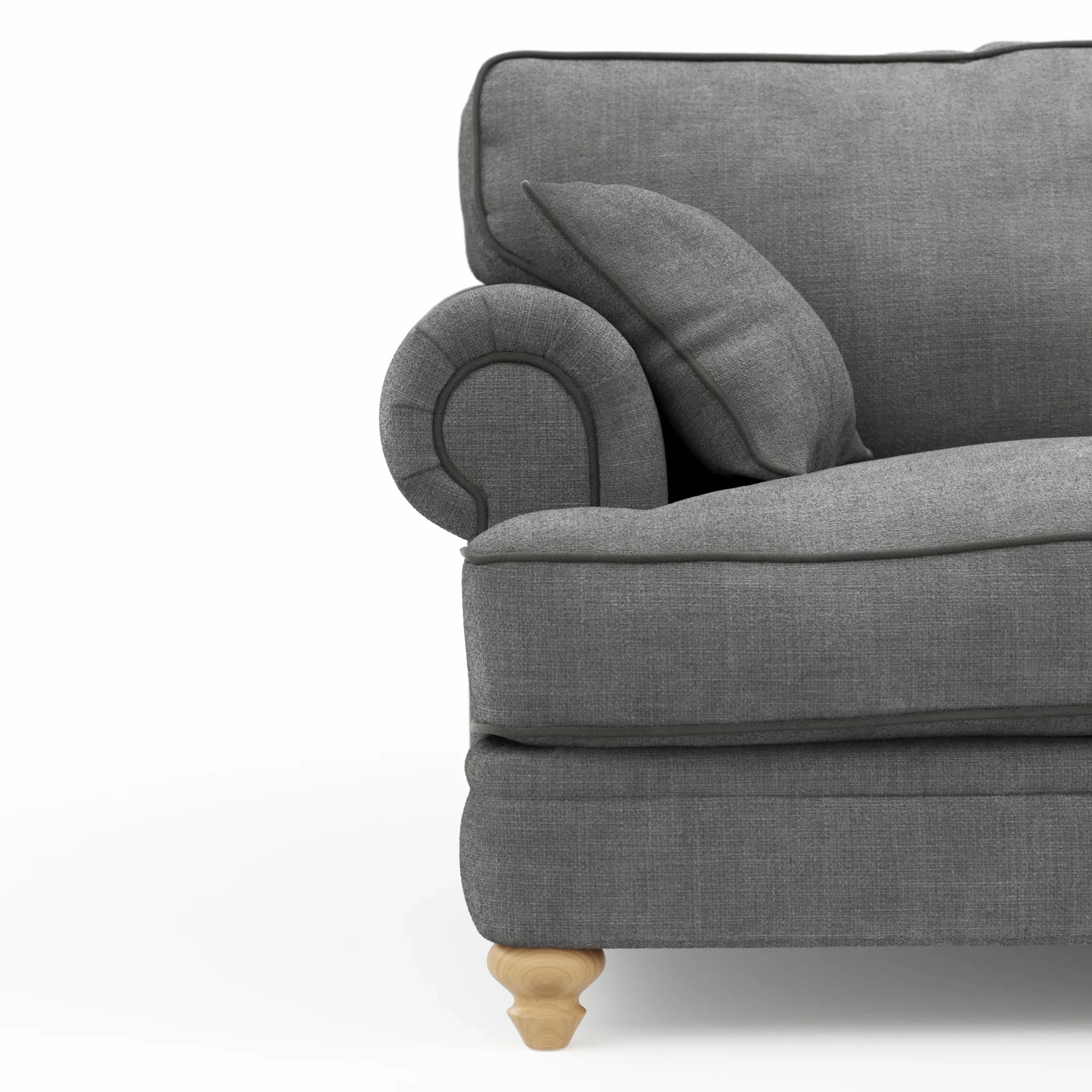 Sofa Mapleton - 3-Sitzer, Stoff, Anthrazit